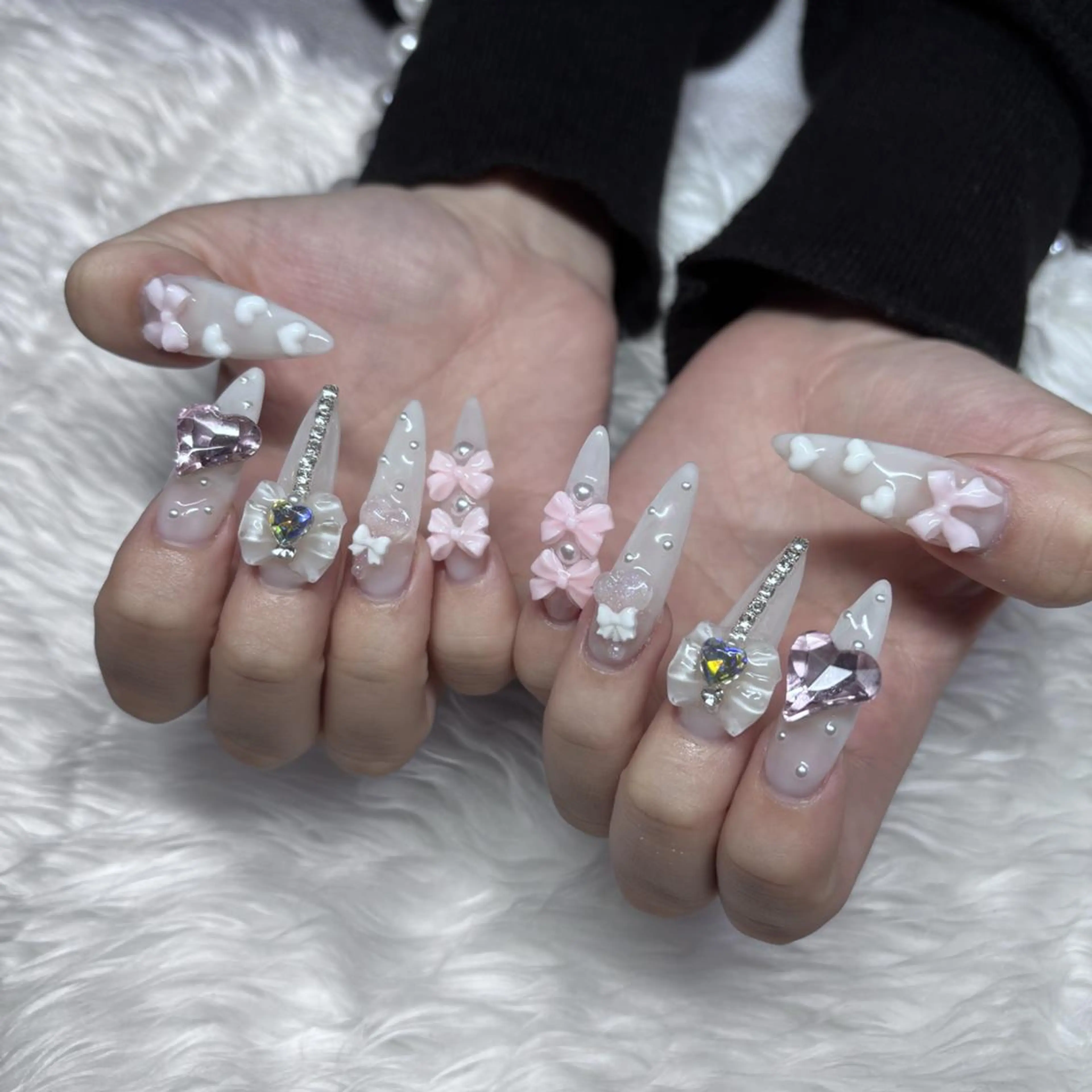 【オフあり】ジェルチップ持ち込みゴージャスデザインの写真