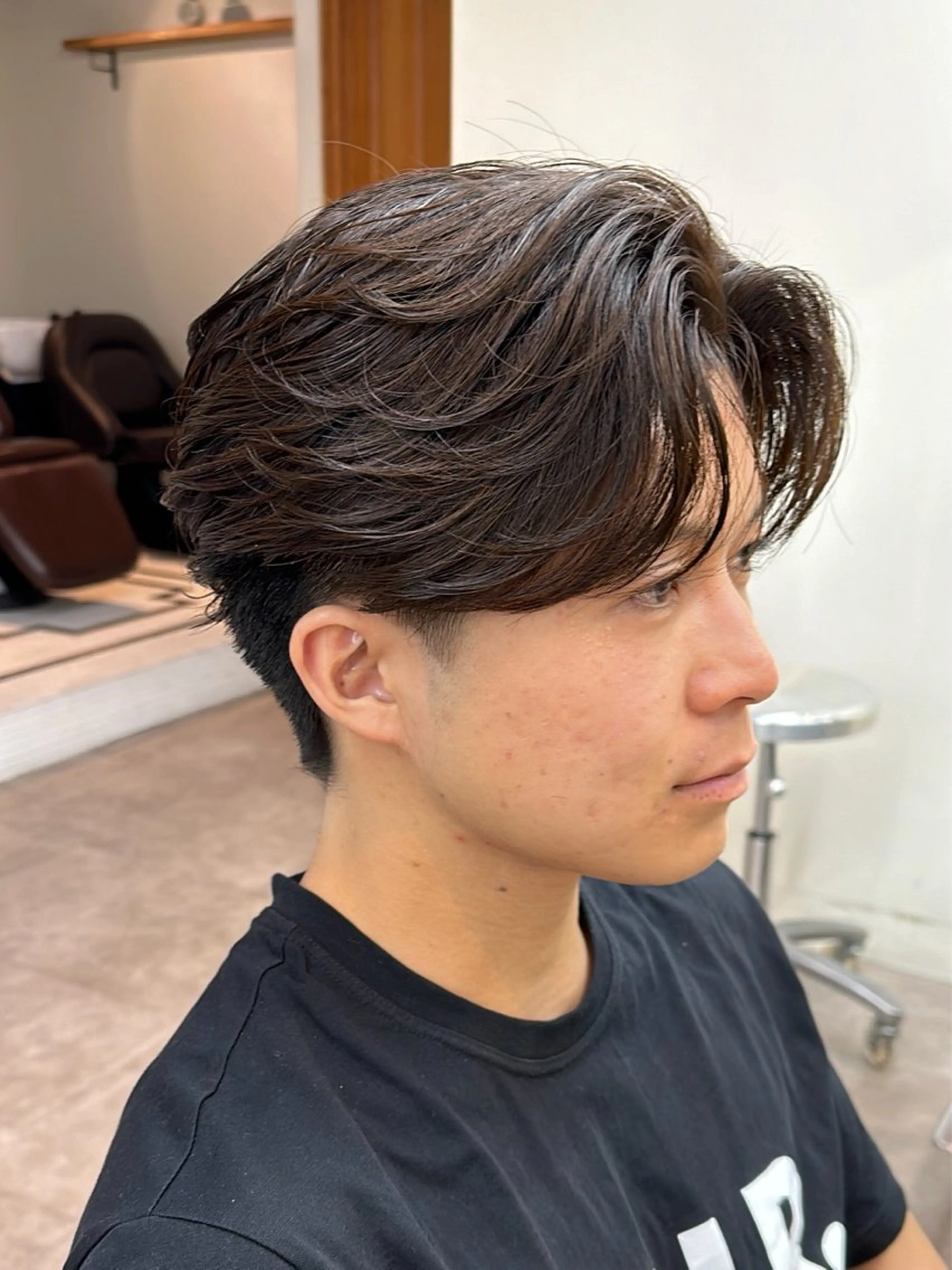 ショート パーマ メンズ フェザーパーマ メンズパーマ カット パーマ トリートメント JINKIメンズ特化 メンズカットパーマのヘアスタイル