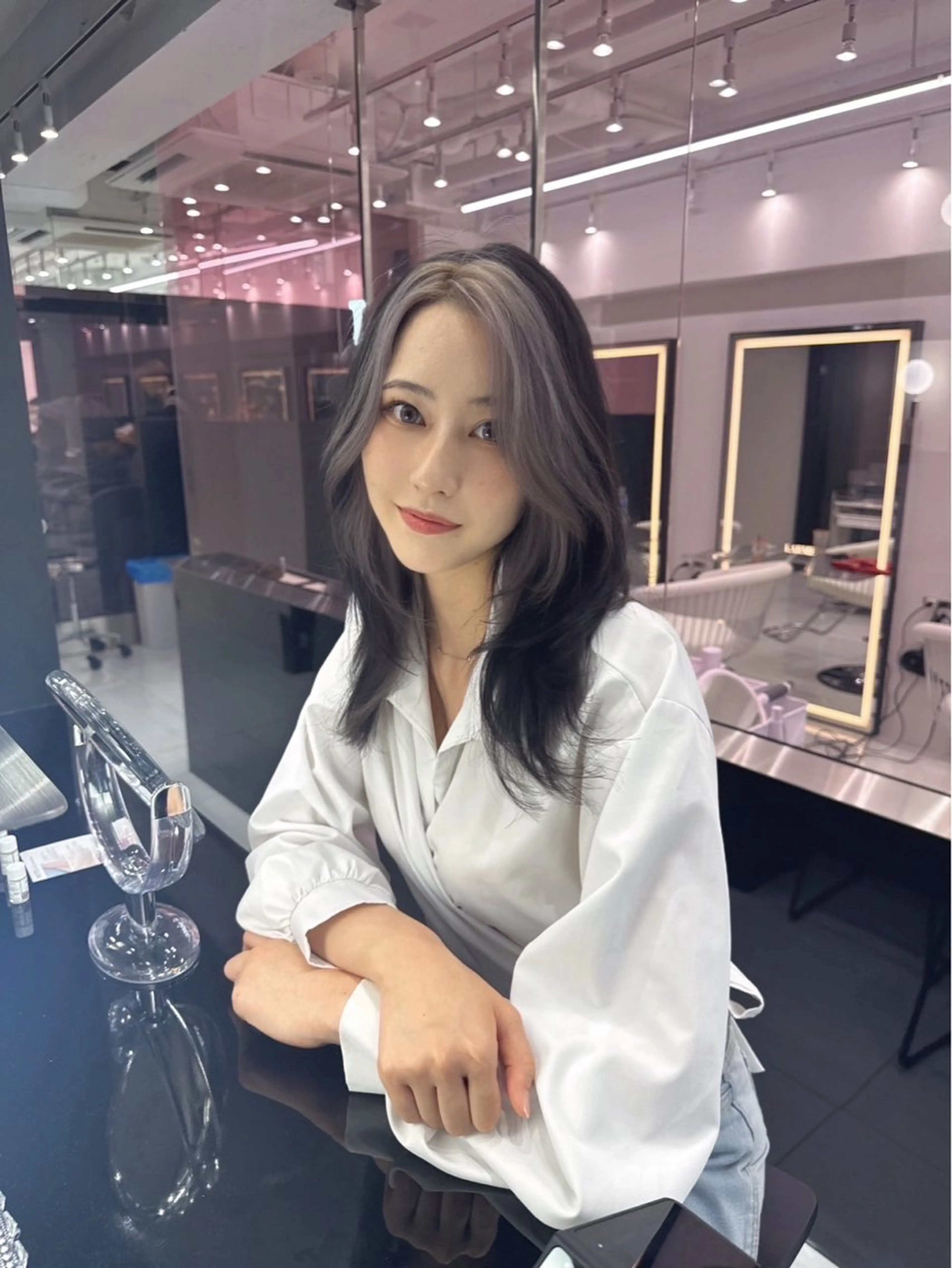 セミロング カラー カット ヘアカラー トリートメント レイヤーカット/ 縮毛矯正🇰🇷早坂のヘアスタイル