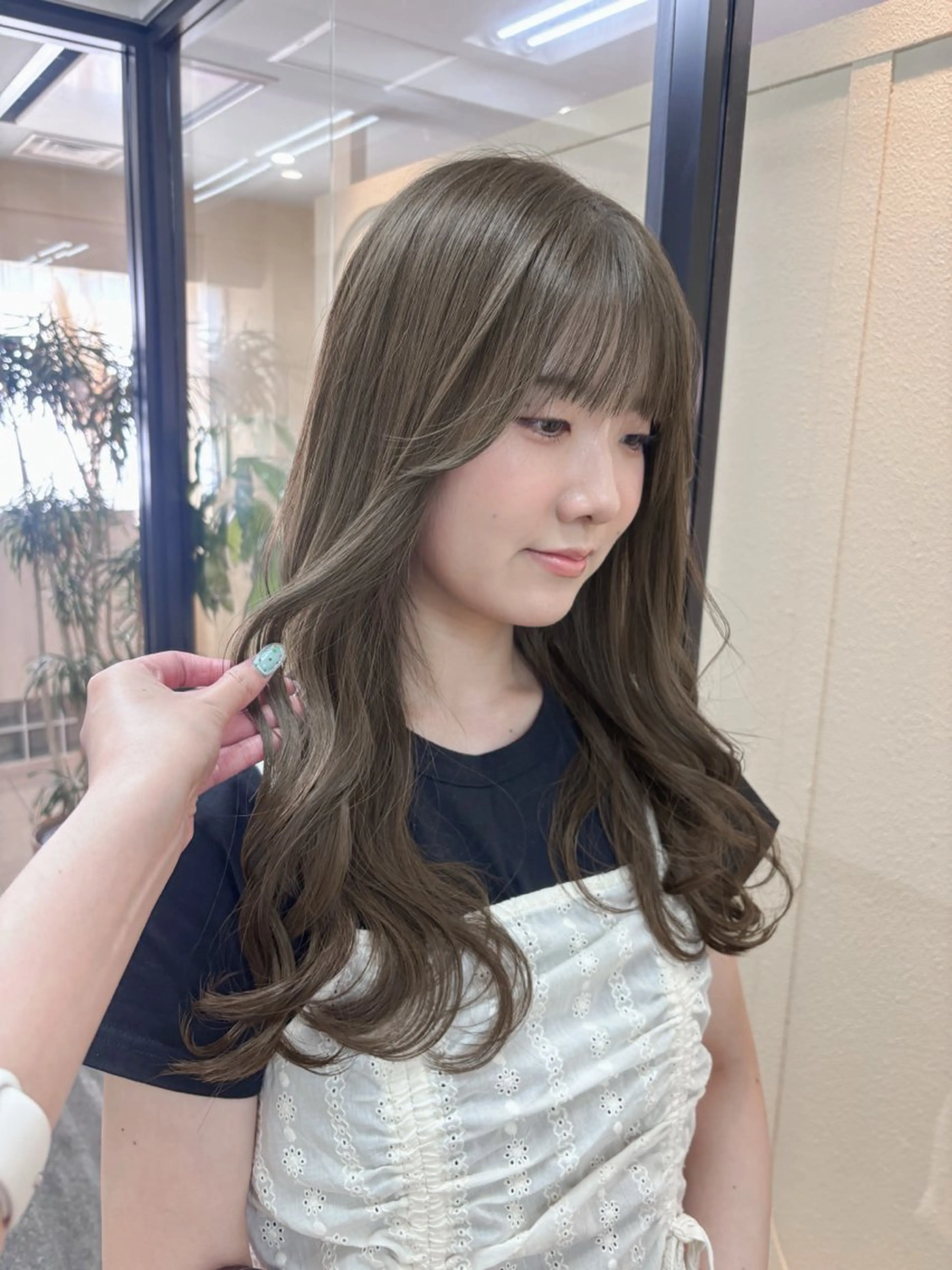 ロング カラー カット ヘアカラー SABO /透明感カラー/美髪のヘアスタイル