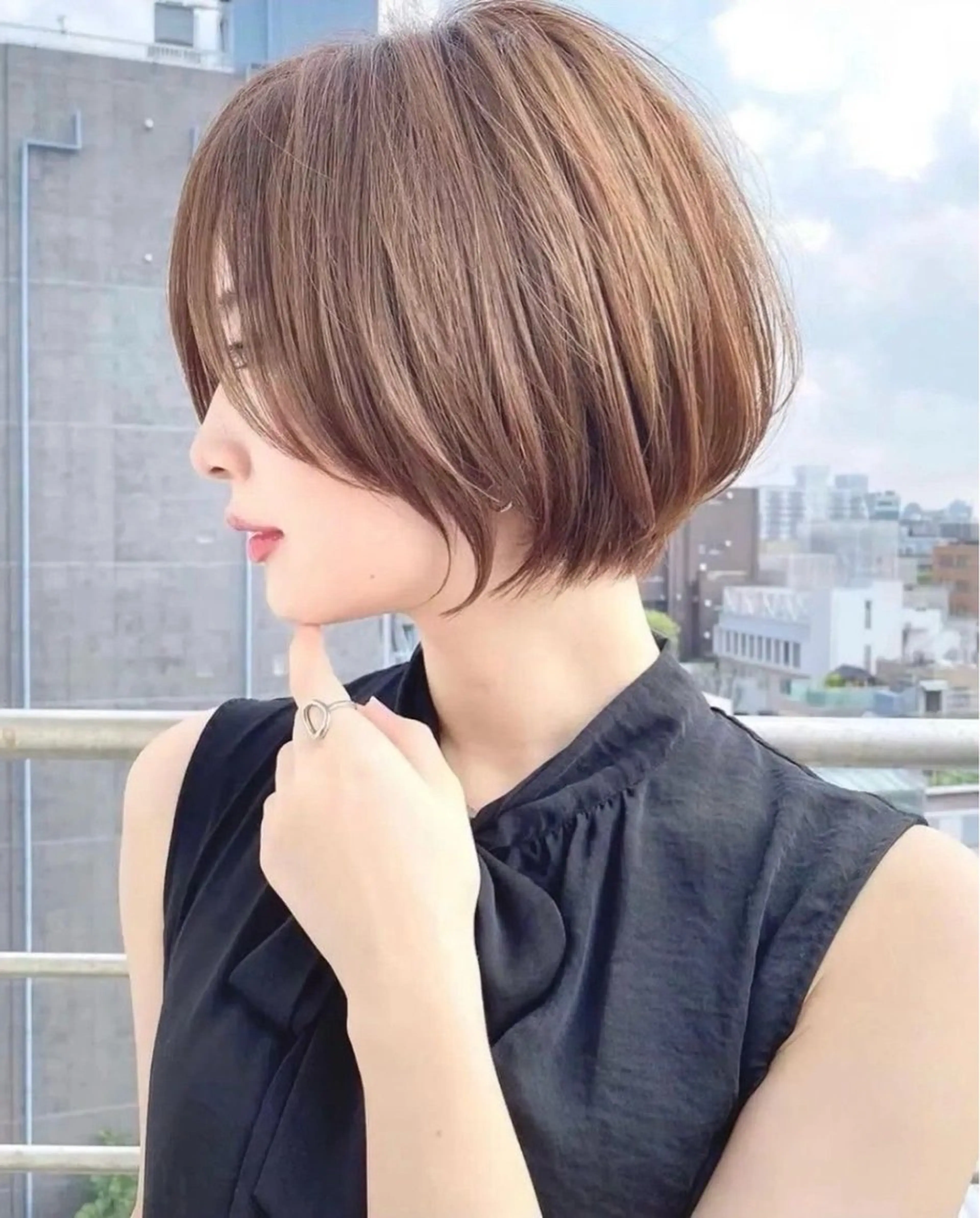 ショート ボブ ショートカット /バレイヤージュ✨のヘアスタイル