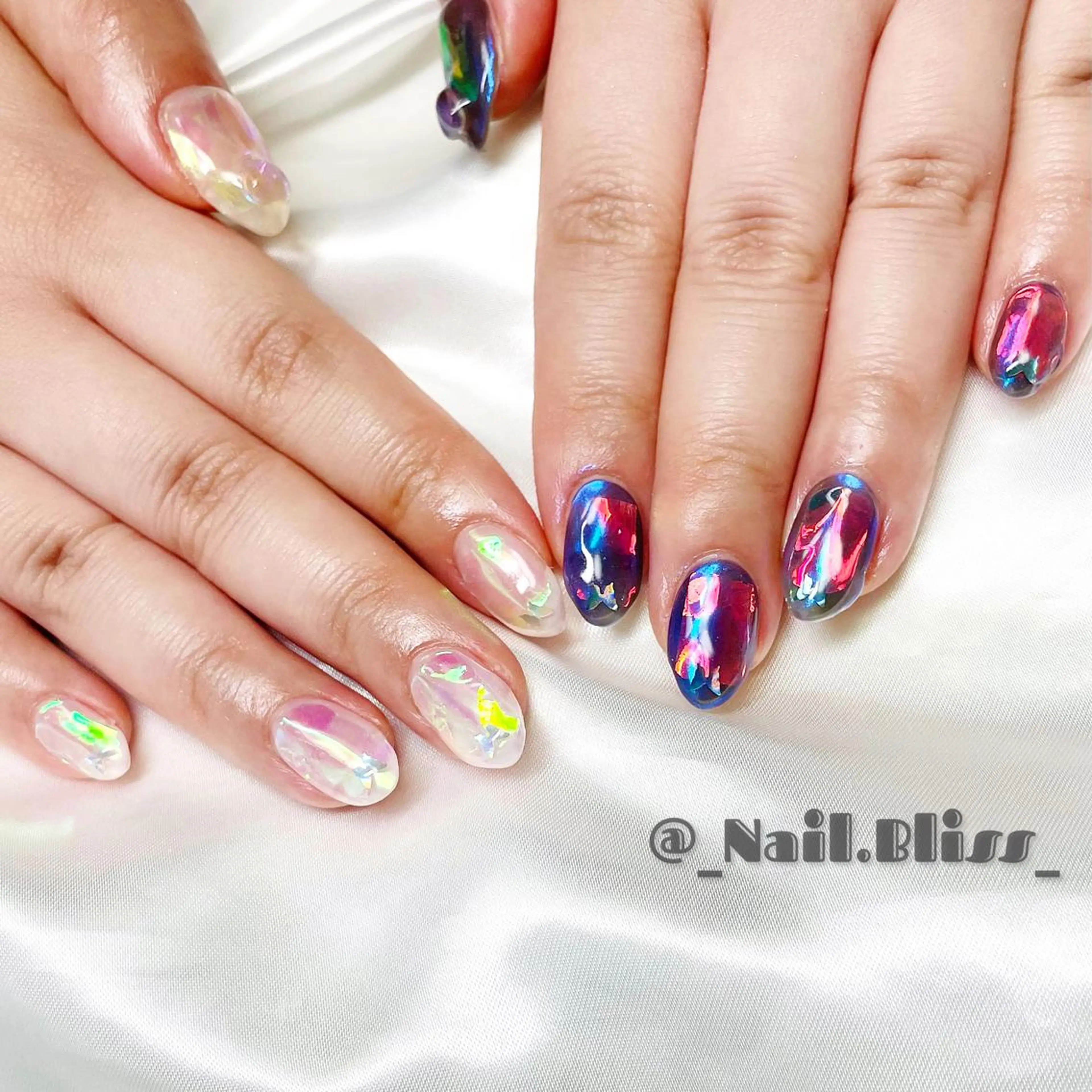 ネイル 氷ネイル・うるうるネイル ハンドネイル NAIL BLISSのネイルデザイン