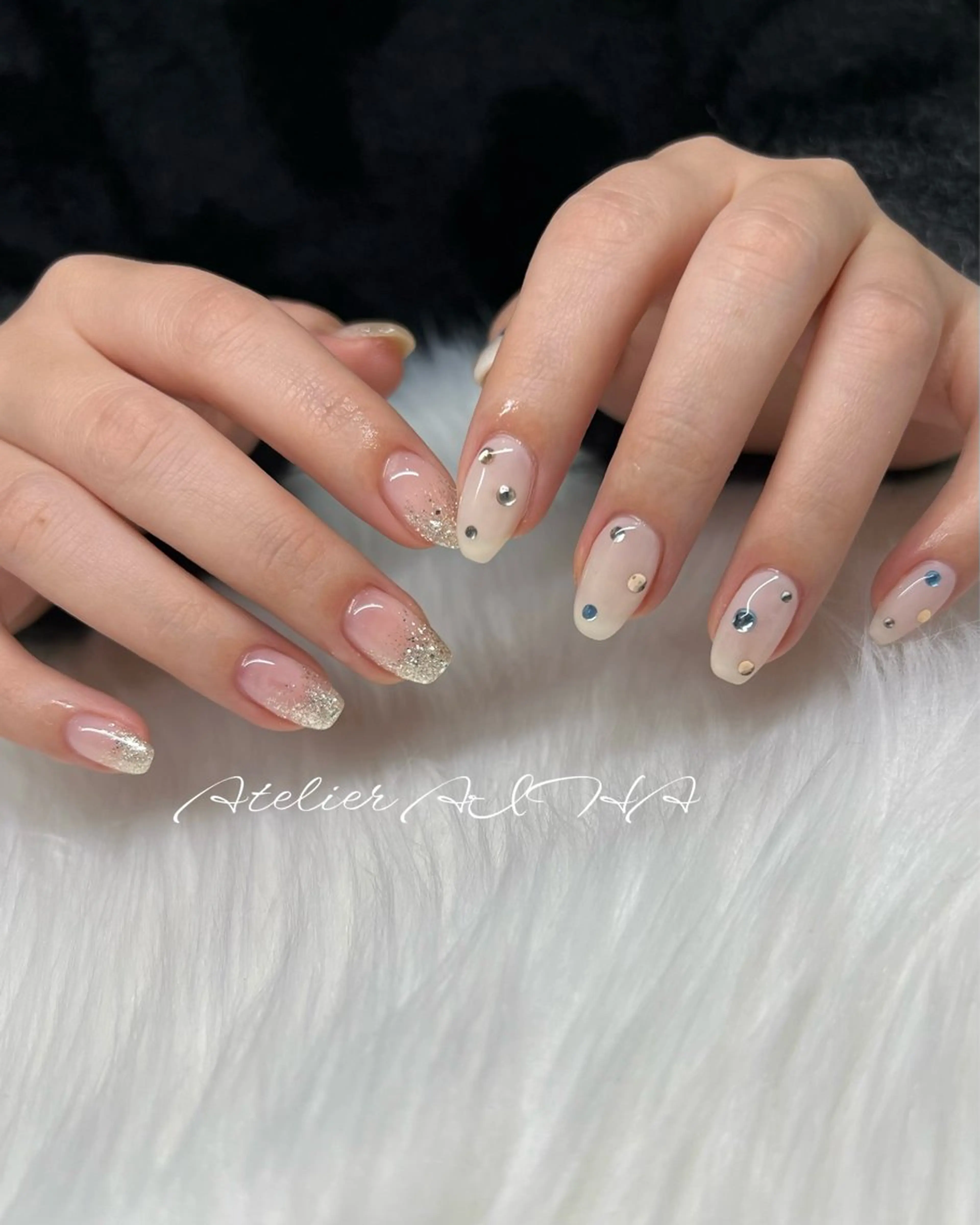 ミディアム ハンドネイル アトリエAIHA★ フィルイン推奨サロンのネイルデザイン