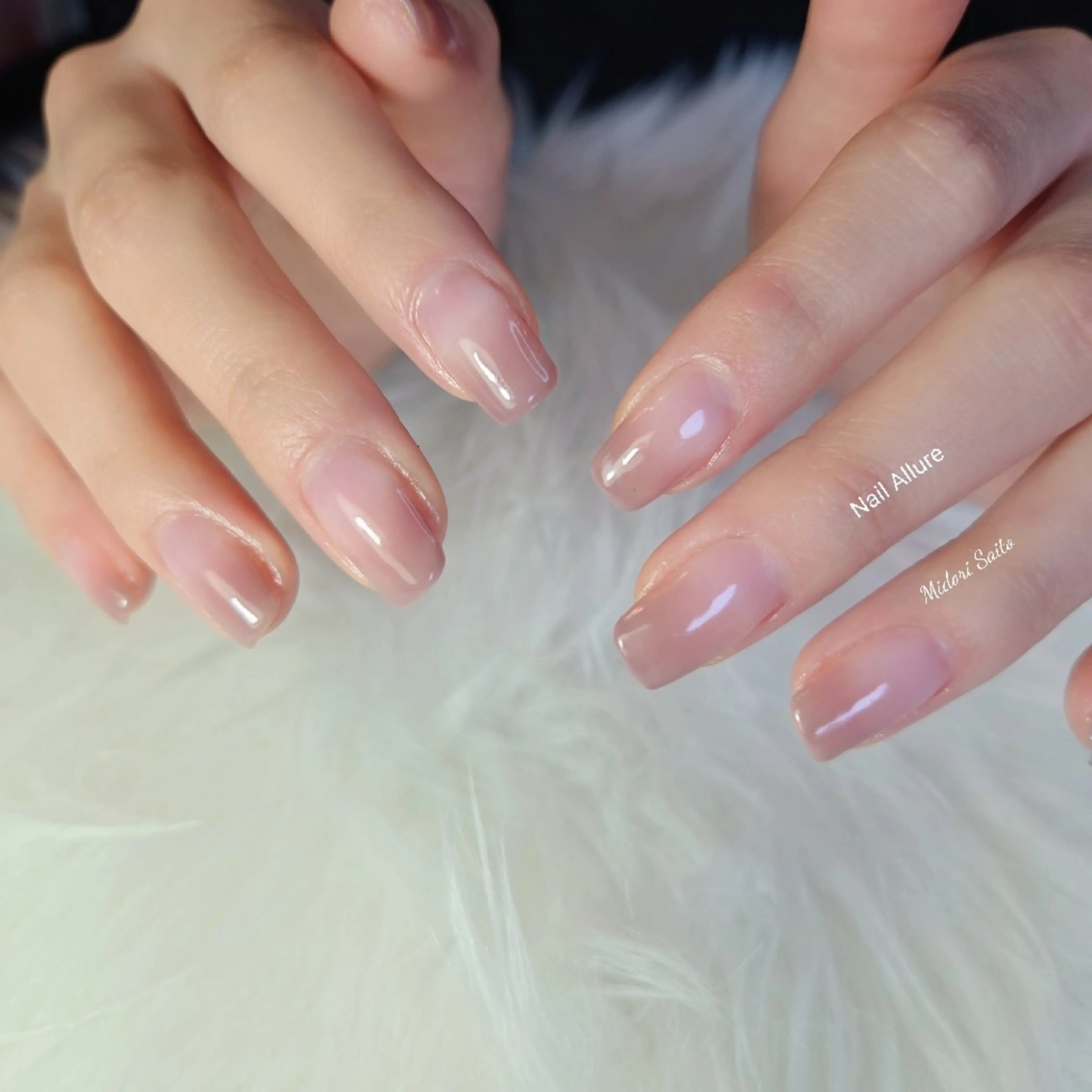 ネイル 長さ出し ジェルネイル グラデーション スカルプネイル Nail Allure(ネイル アルーア)所属・Nail Allureのネイルデザイン