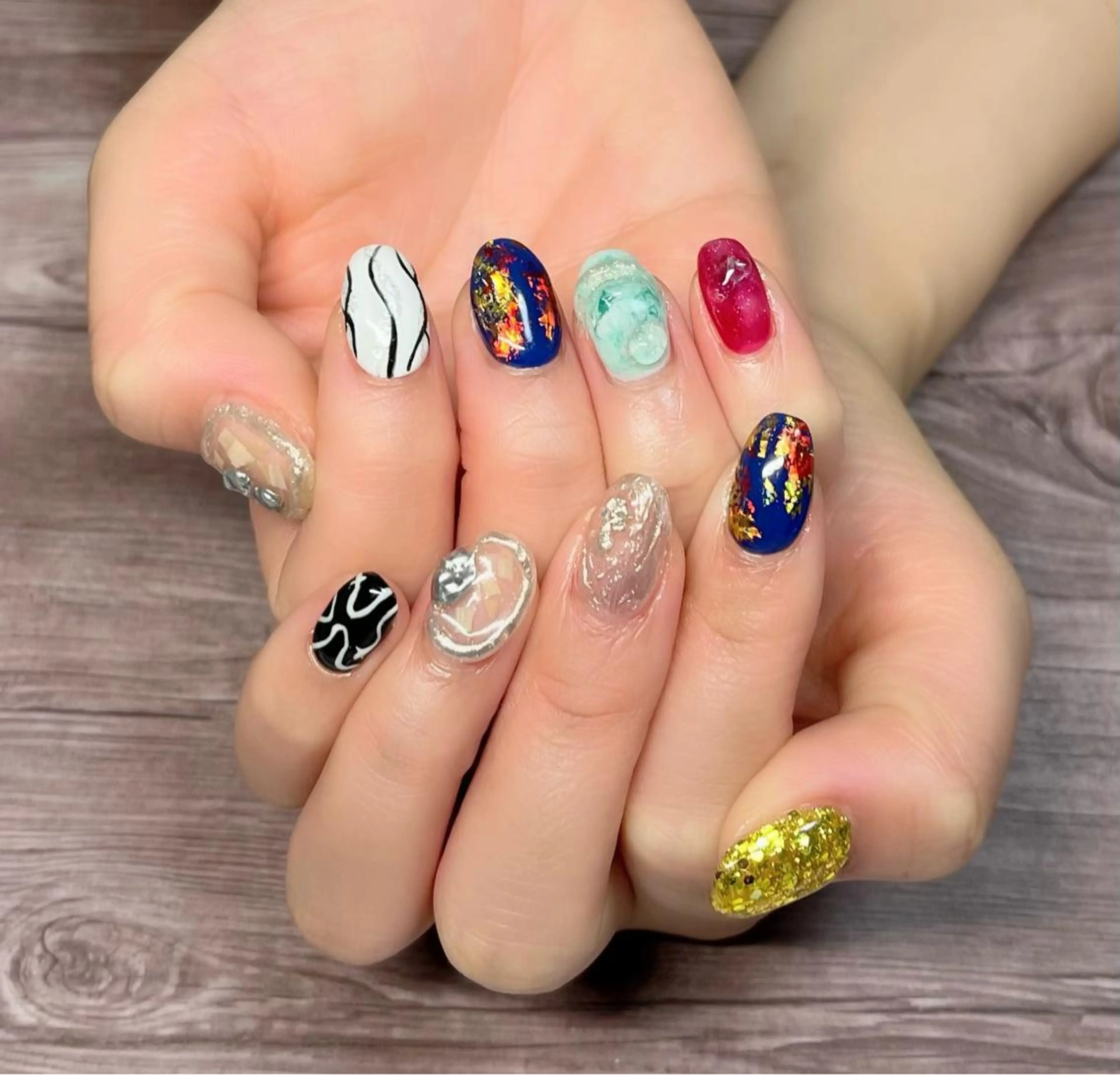 210分アート・パーツ付け放題6​〜​10デザイン オフ別の写真