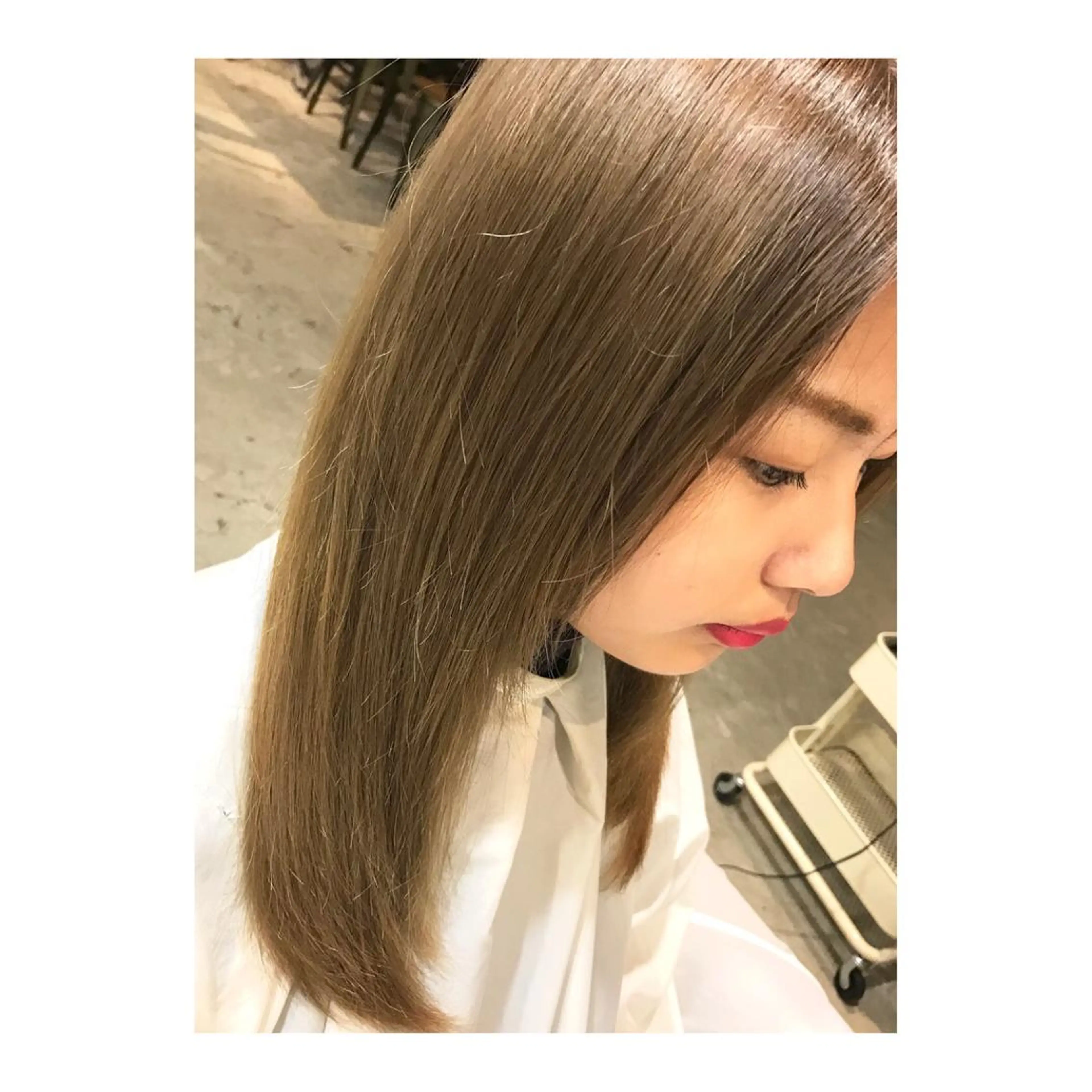 ロング カラー ベージュカラー ブリーチ ダブルカラー ハイトーンカラー ミルクティーベージュ 竹嶌 健吾のヘアスタイル