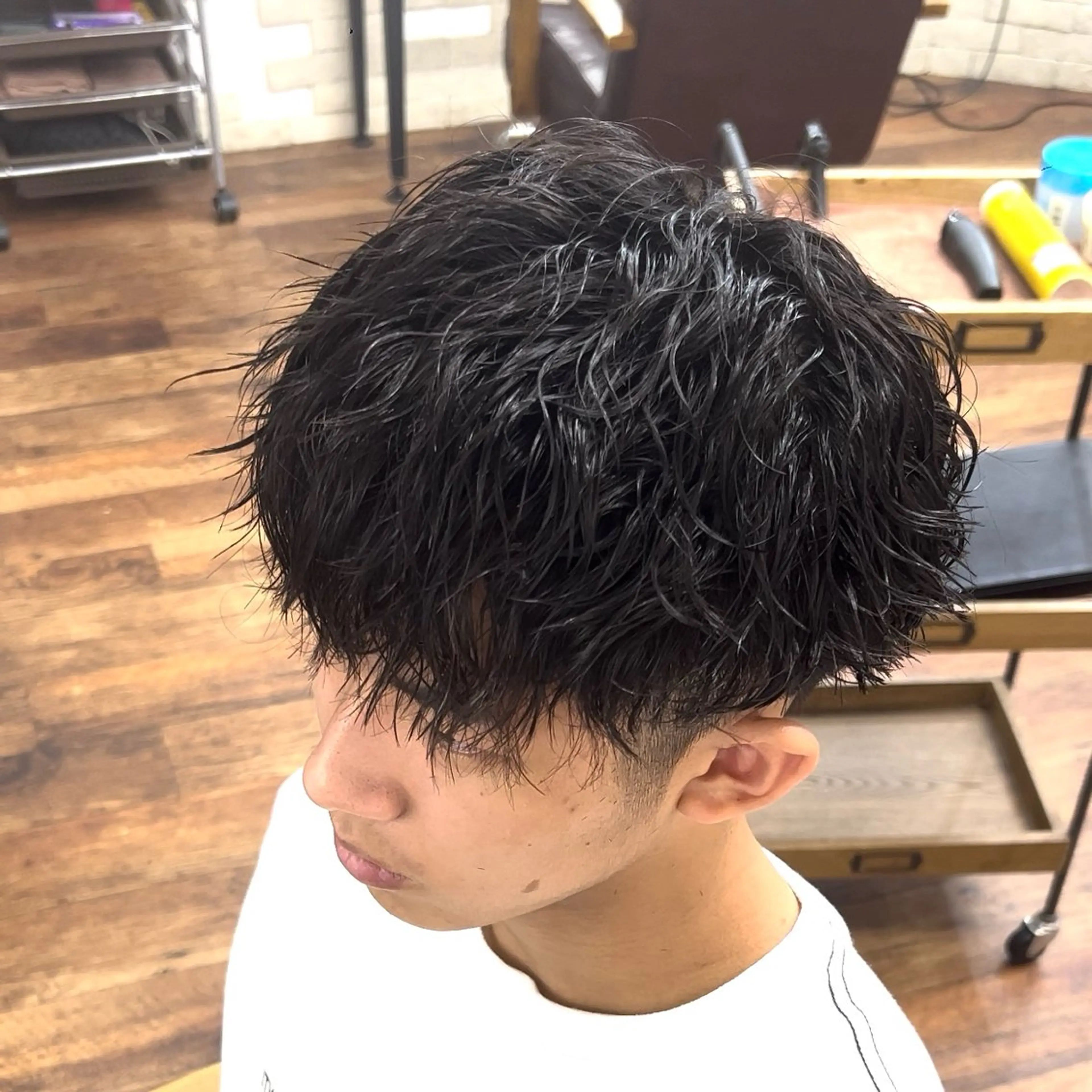 ミディアム ミディアムパーマ カット Rikito /メンズパーマのヘアスタイル