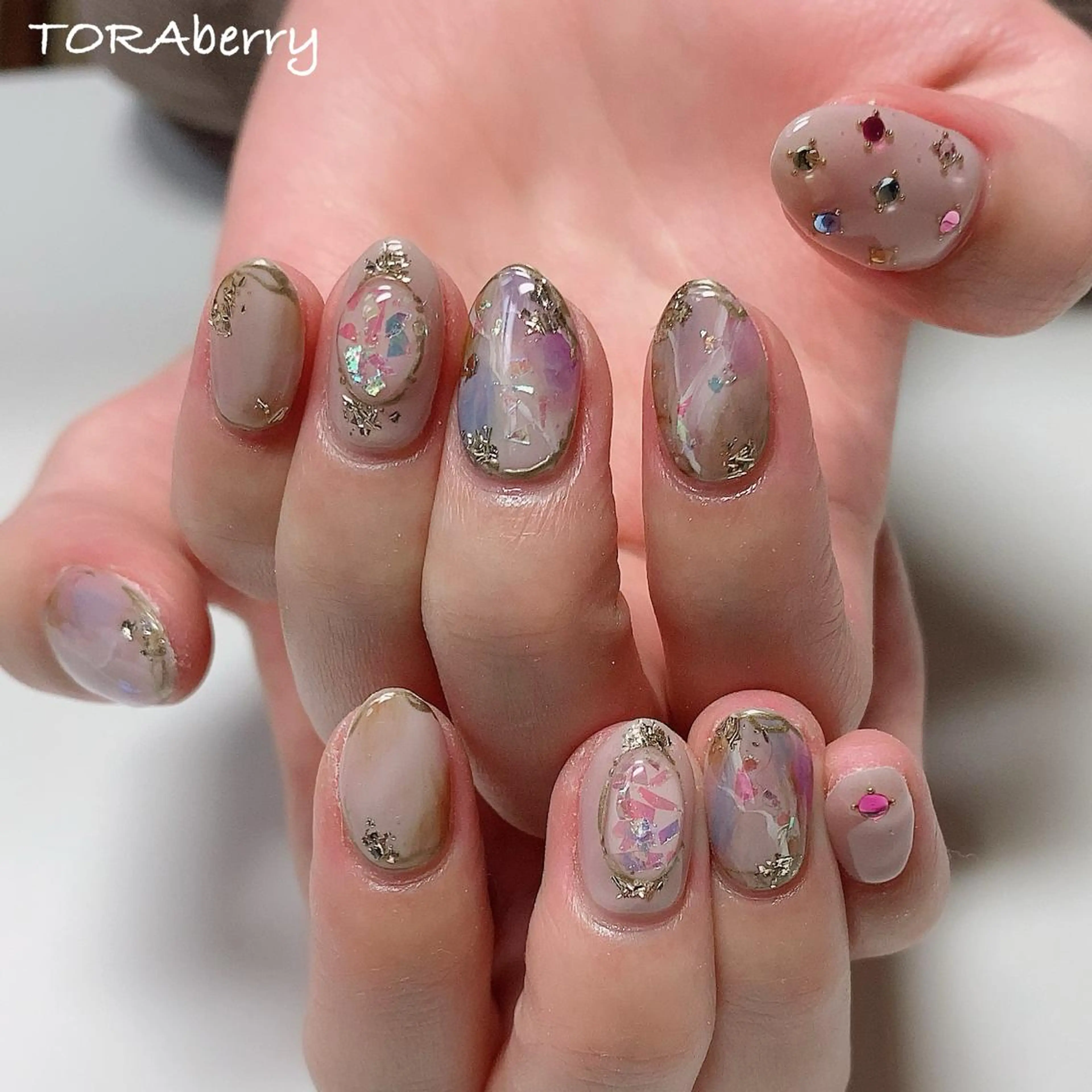 ネイル 大理石ネイル(マーブル) ハンドネイル ネイリスト なつみのネイルデザイン