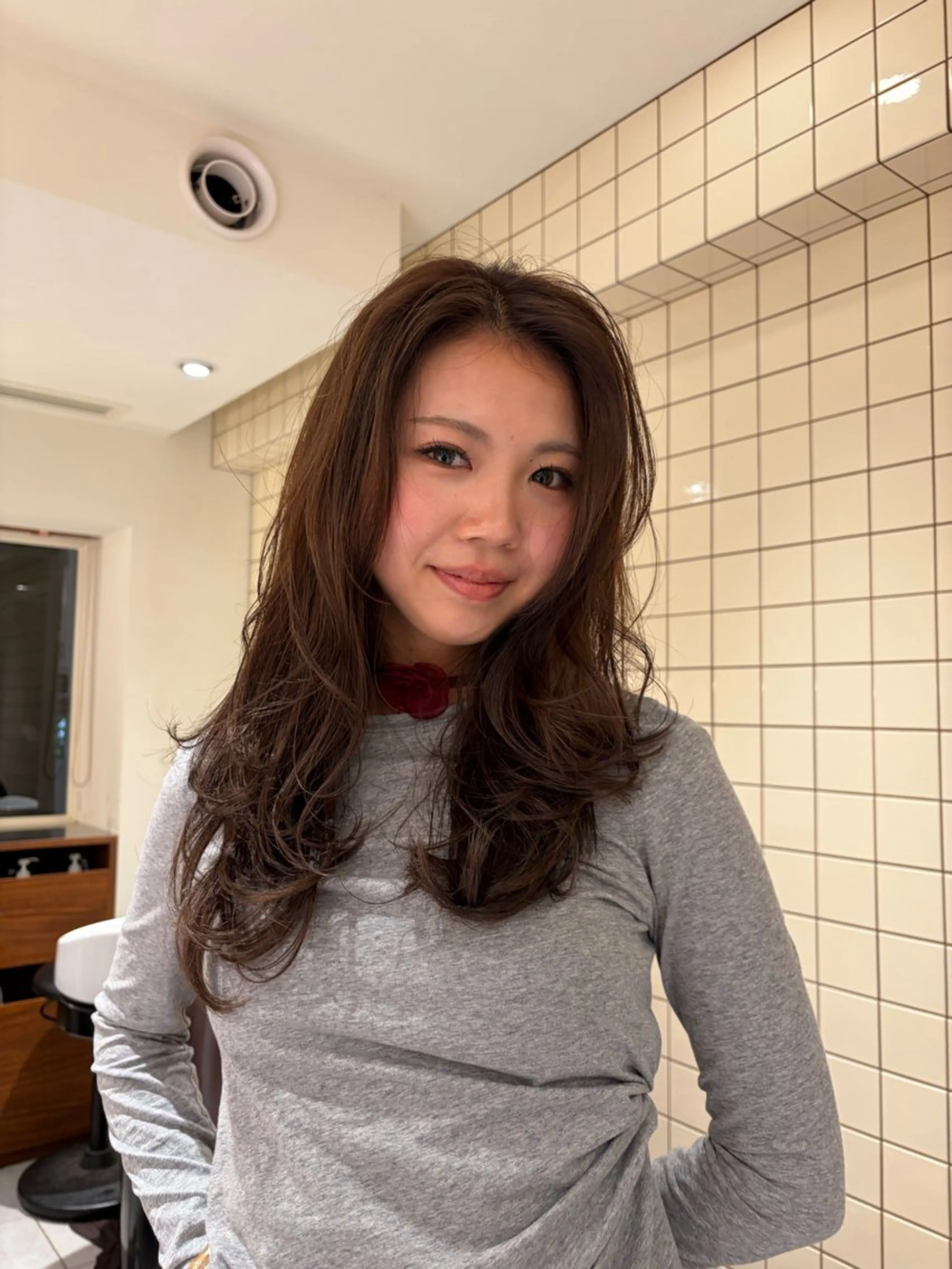 ロング カラー レイヤーカット ヘアカラー ブリーチ×透明感 カラー/楓梨🎀のヘアスタイル