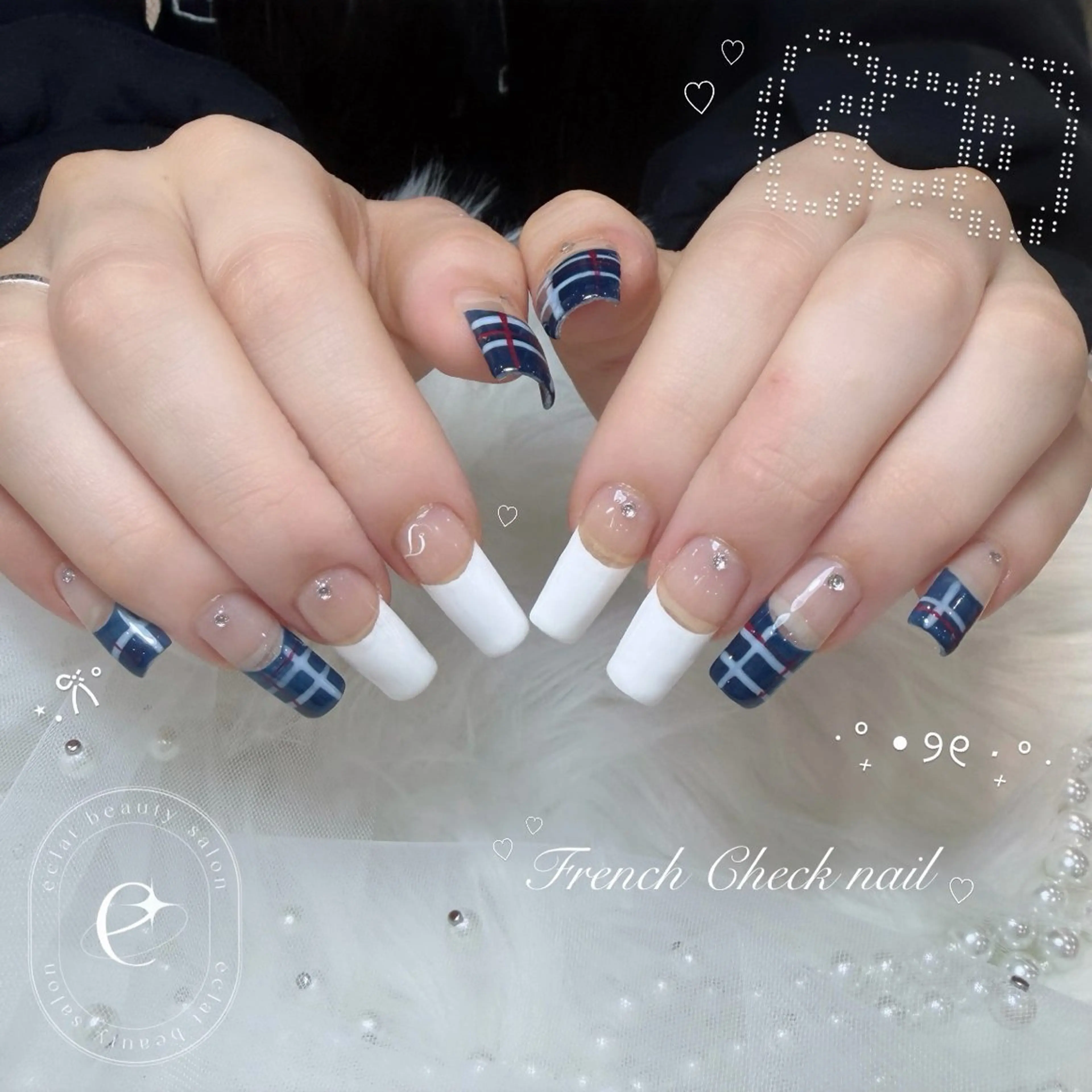 ネイル フレンチネイル ハンドネイル eclat Kaedeのネイルデザイン