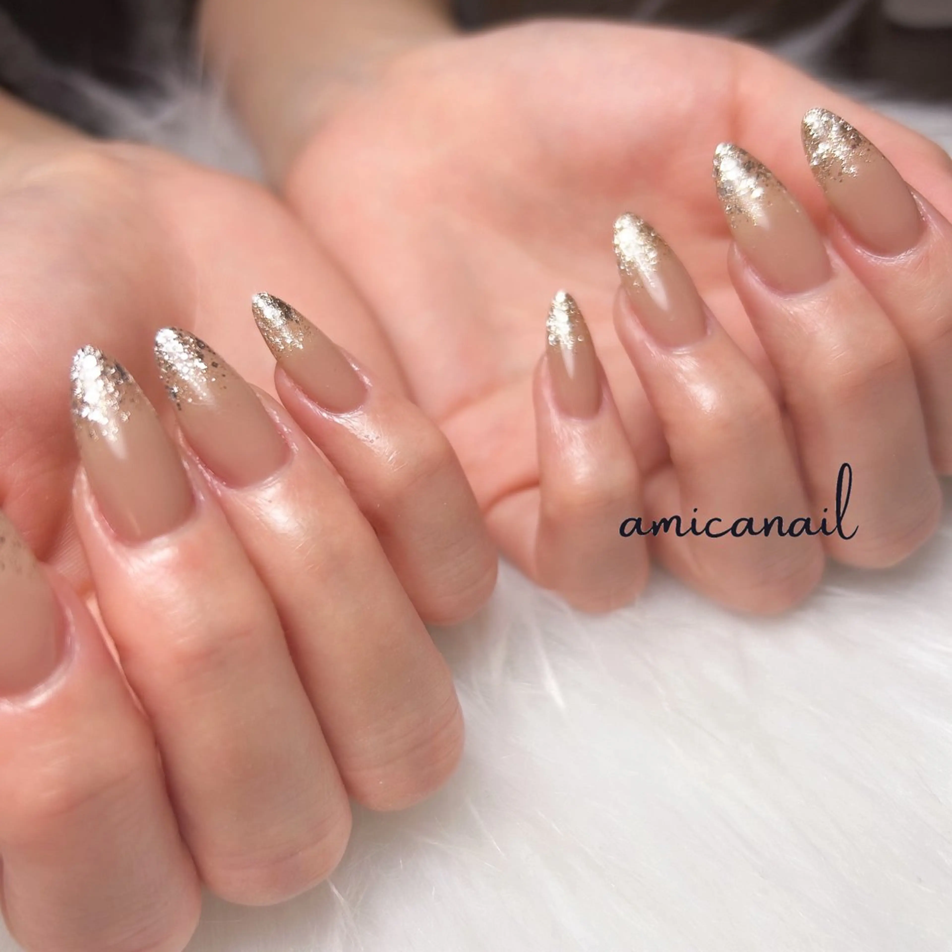 ネイル ラメ(グリッター) ワンカラーネイル ハンドネイル _amica nail_のネイルデザイン