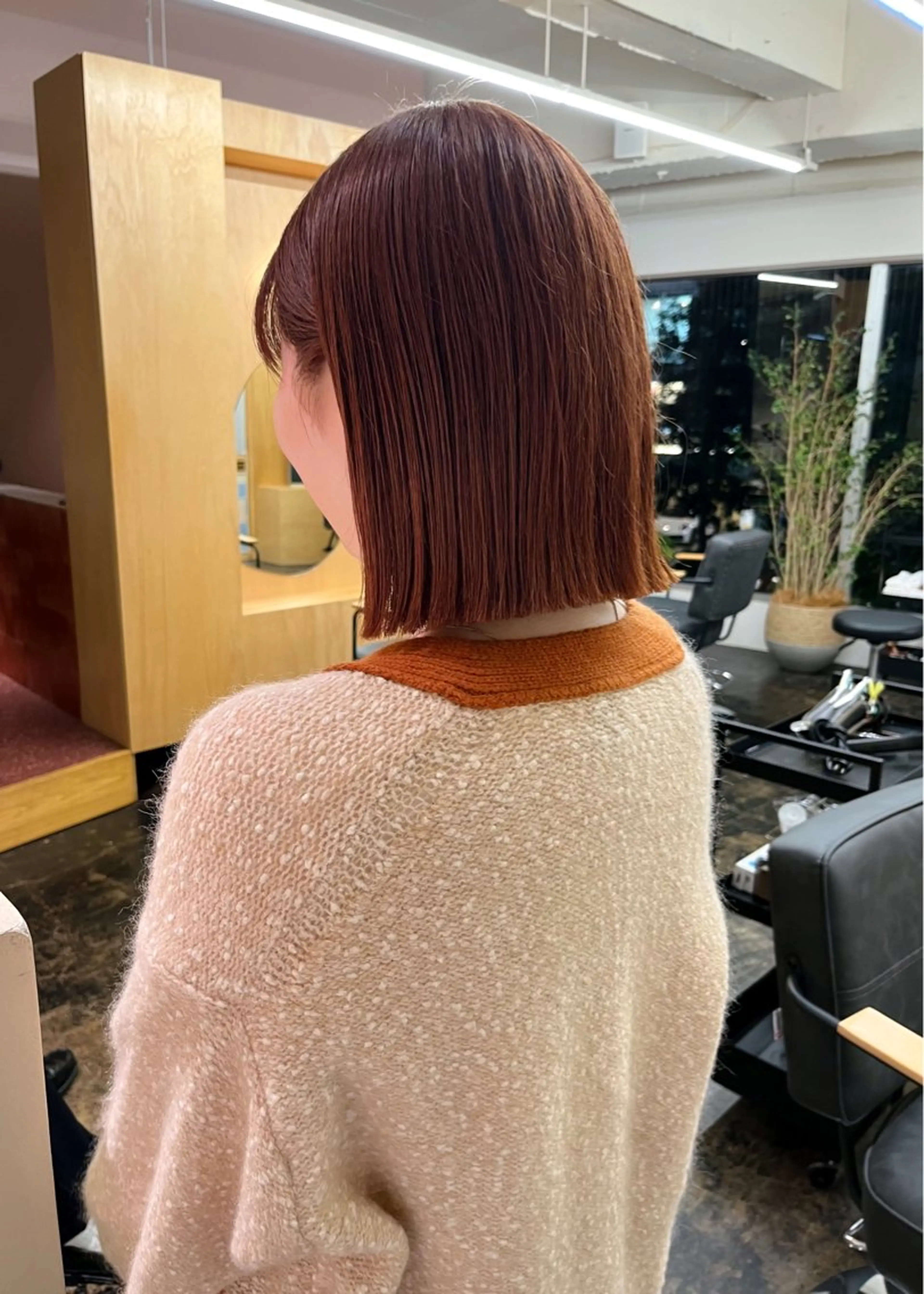 ショート カラー ベージュカラー オレンジ オレンジベージュ ボブ カット ヘアカラー トリートメント 西山 紗耶香🪽 透明感カラー/ボブのヘアスタイル