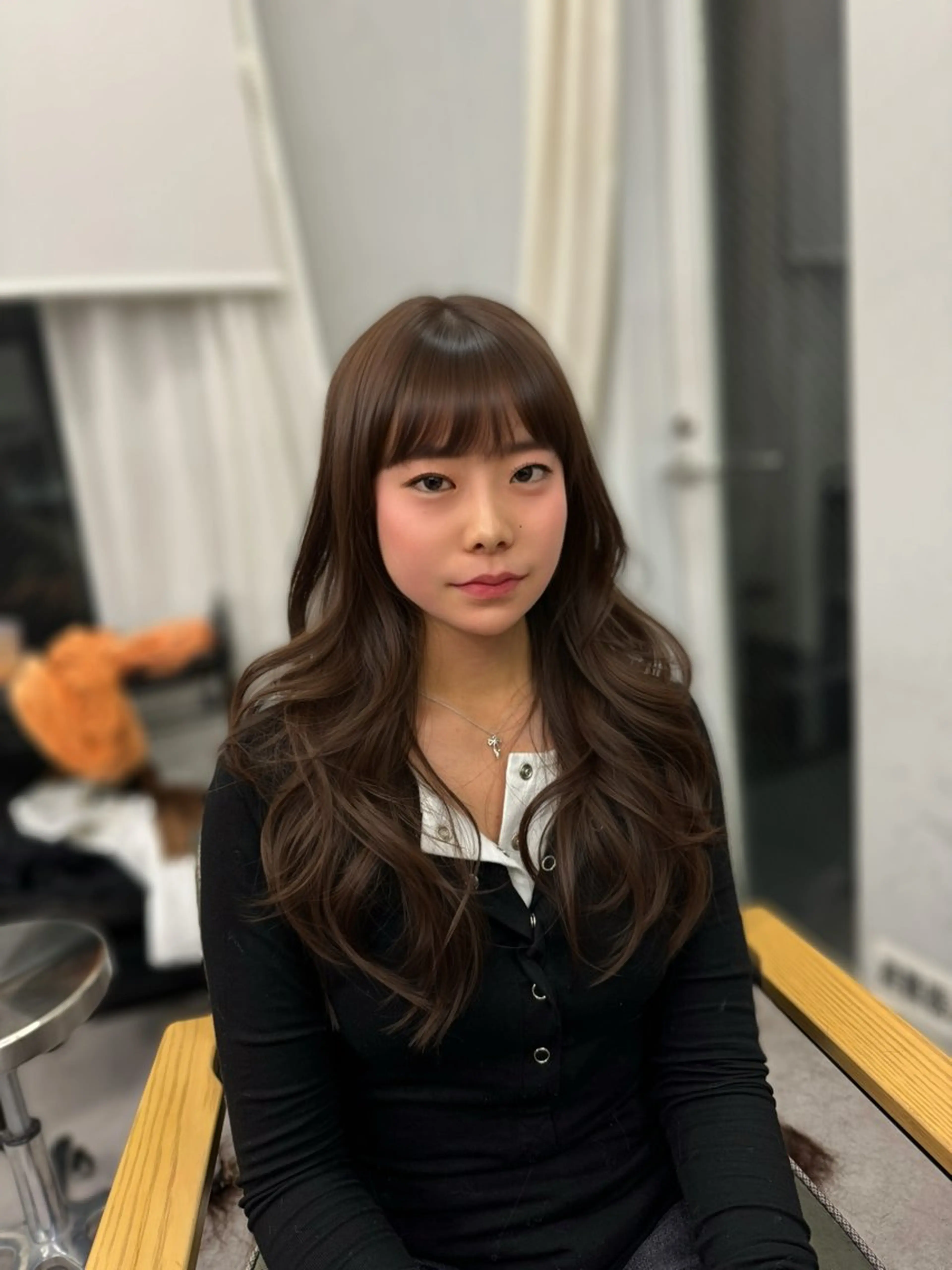 ロング カラー ヘアアレンジ ブリーチ ブリーチなしカラー 暖色系/透明感 治野心のヘアスタイル