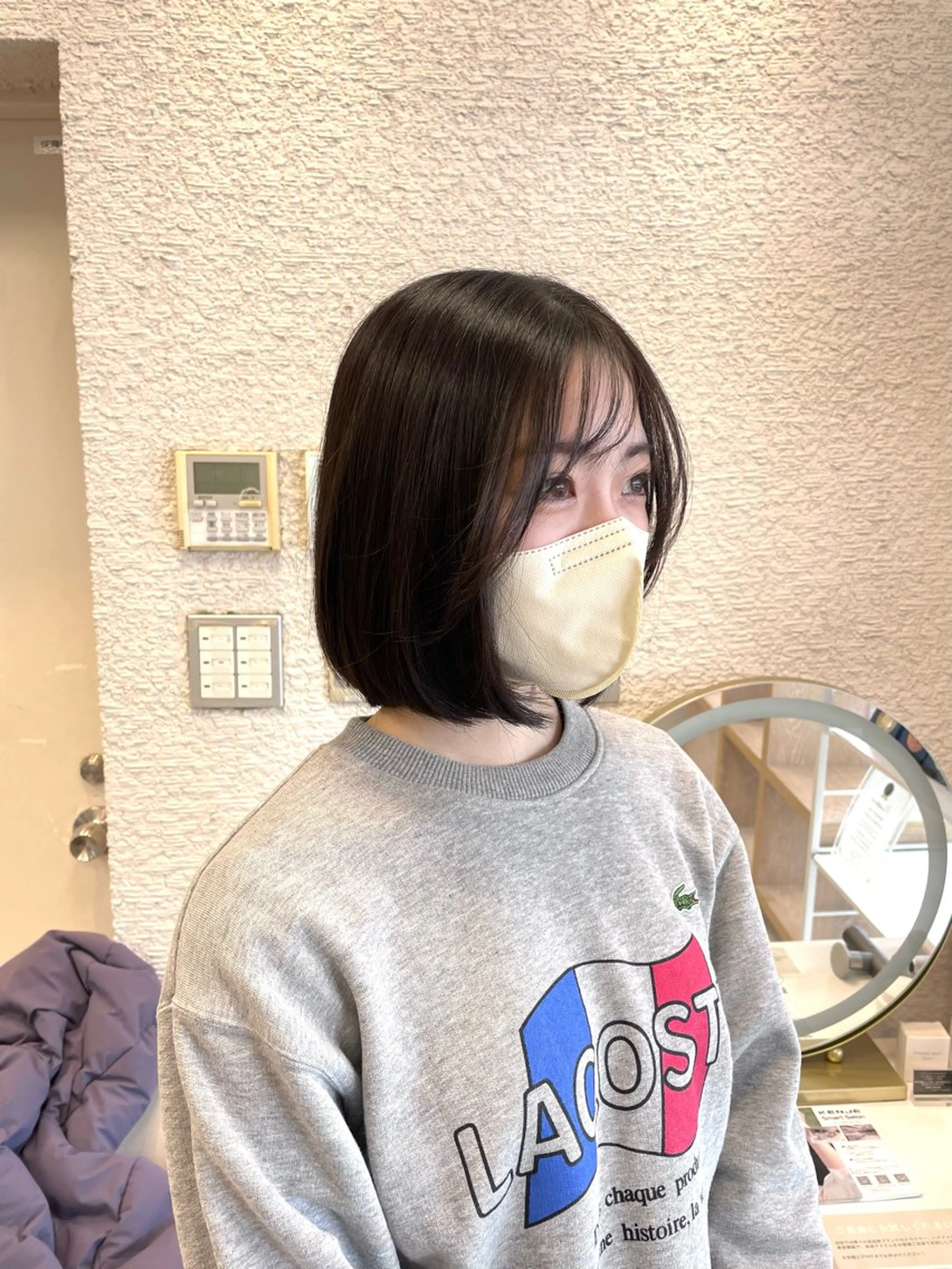 ミディアム 透明感ベージュ🎀 レイヤー/AOのヘアスタイル