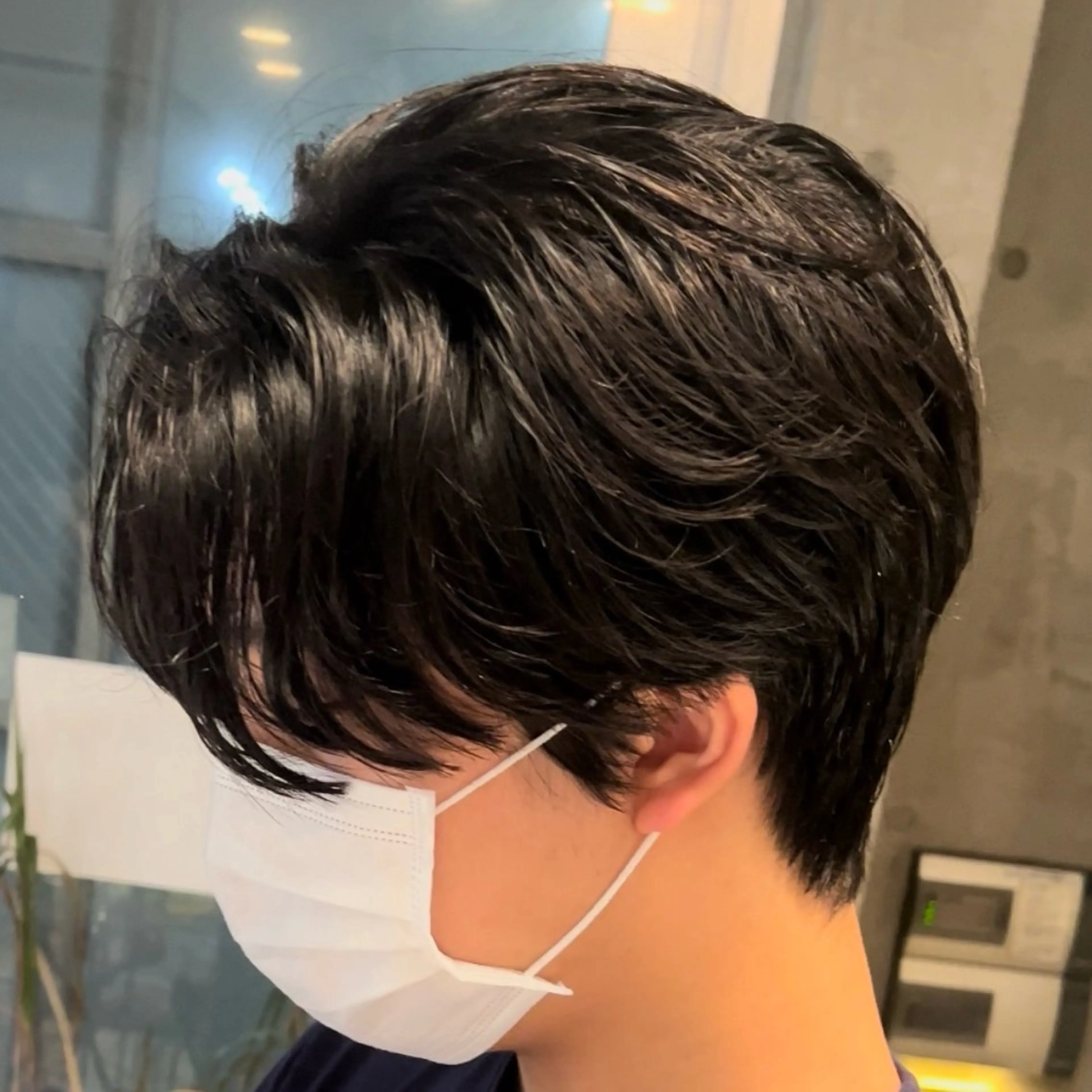 ミディアム パーマ ヘアアレンジ メンズ カット パーマ fifth 石川 凪のヘアスタイル