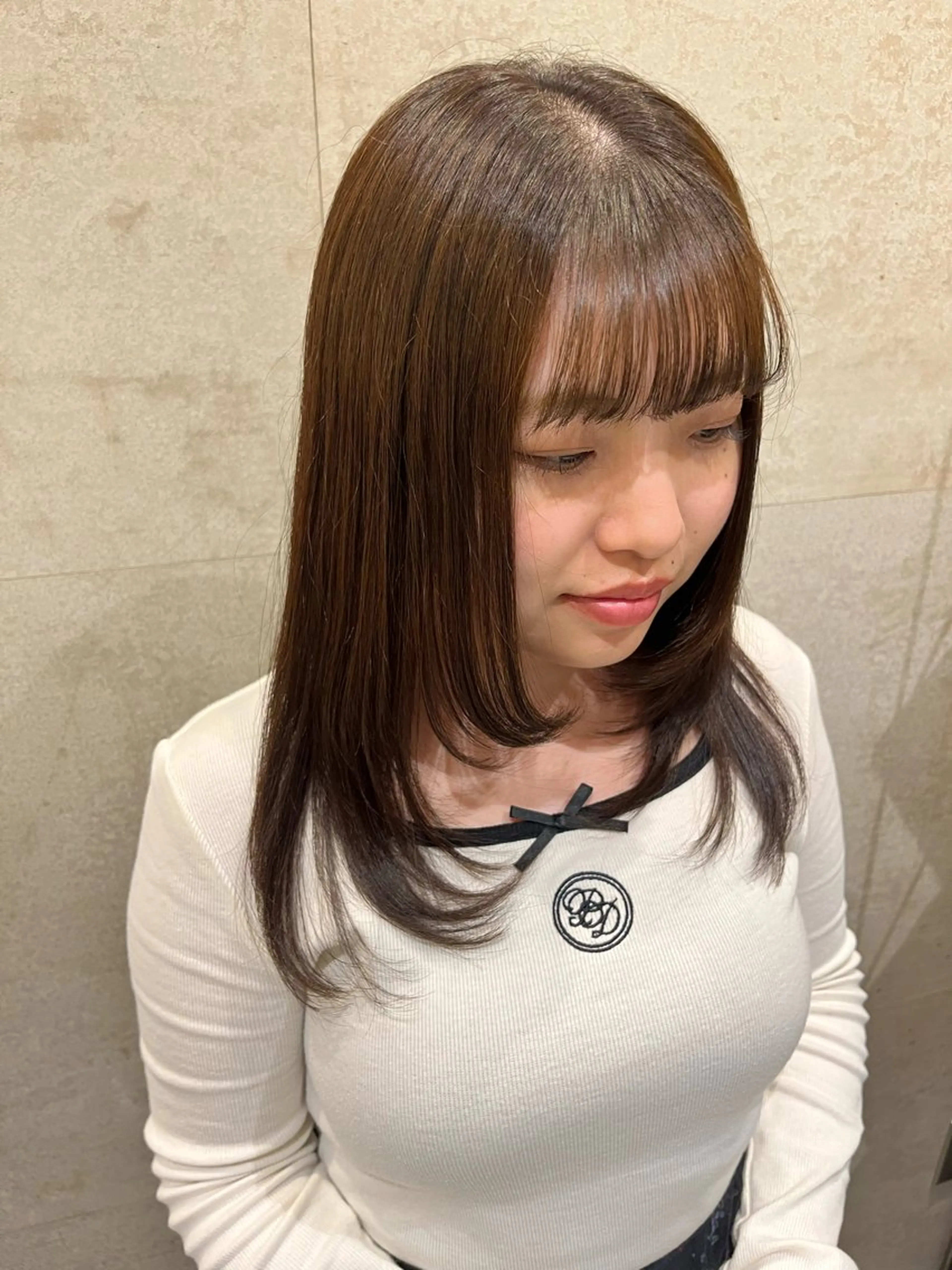 カラー ブラウンカラー マットブラウン ヘアカラー 無料カットモデル ✂︎いおん✂︎のヘアスタイル