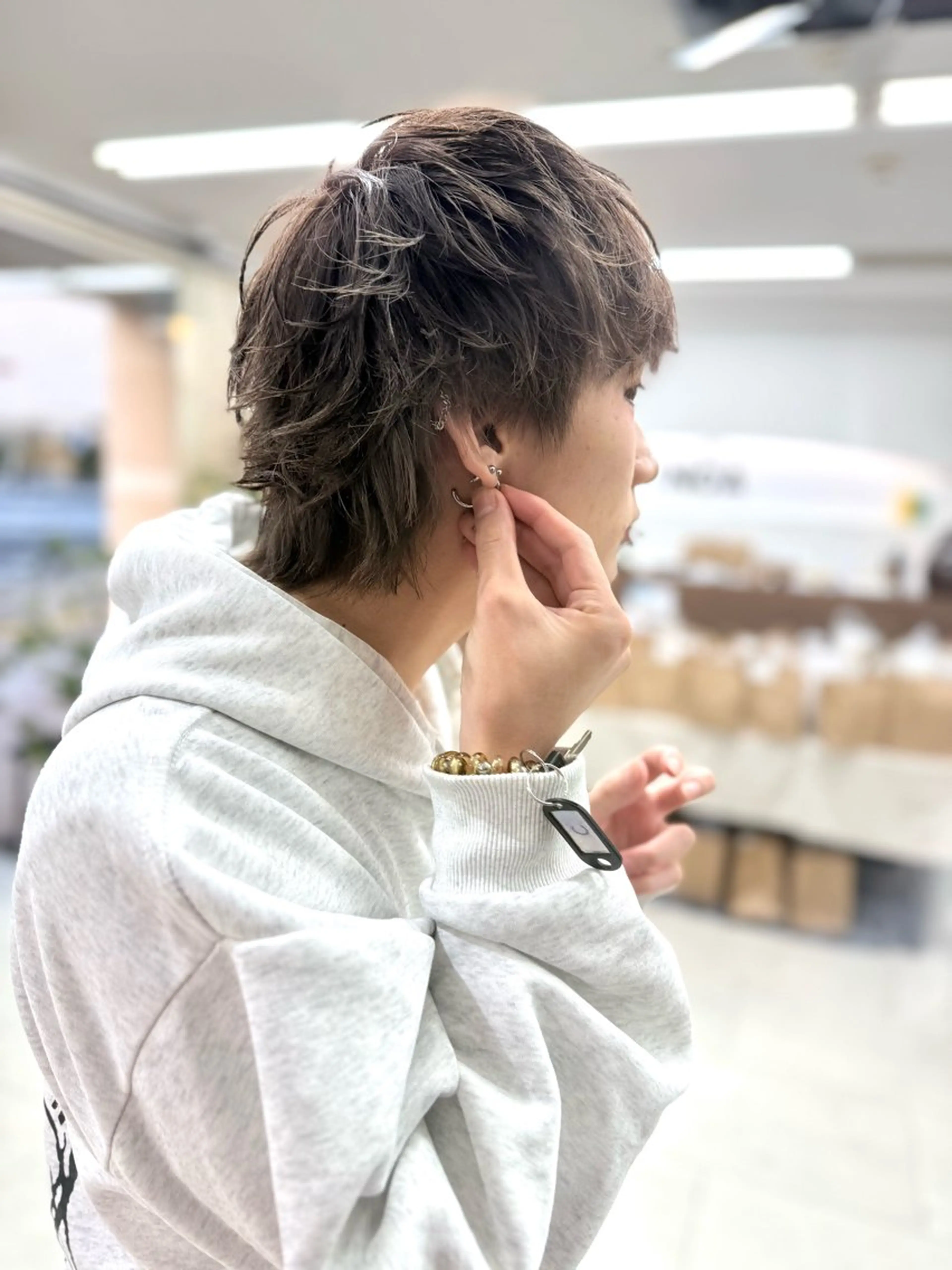 ショート カラー メンズ ブラウンカラー 透明感カラー ヘアカラー メンズパーマの達人 / タカシマダイスケのヘアスタイル