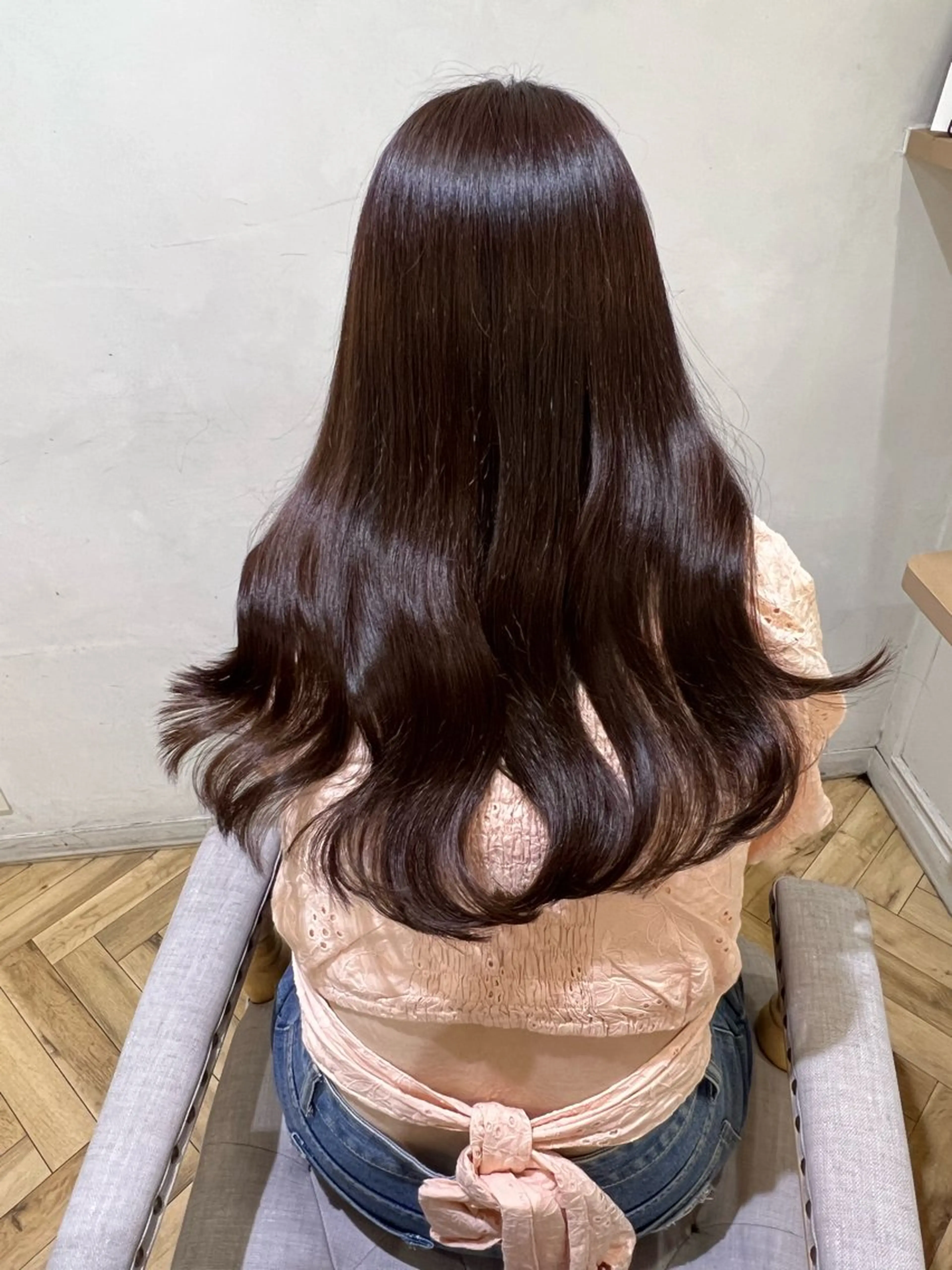 セミロング カット ヘアカラー レイヤーカット 🇰🇷SAYAのヘアスタイル