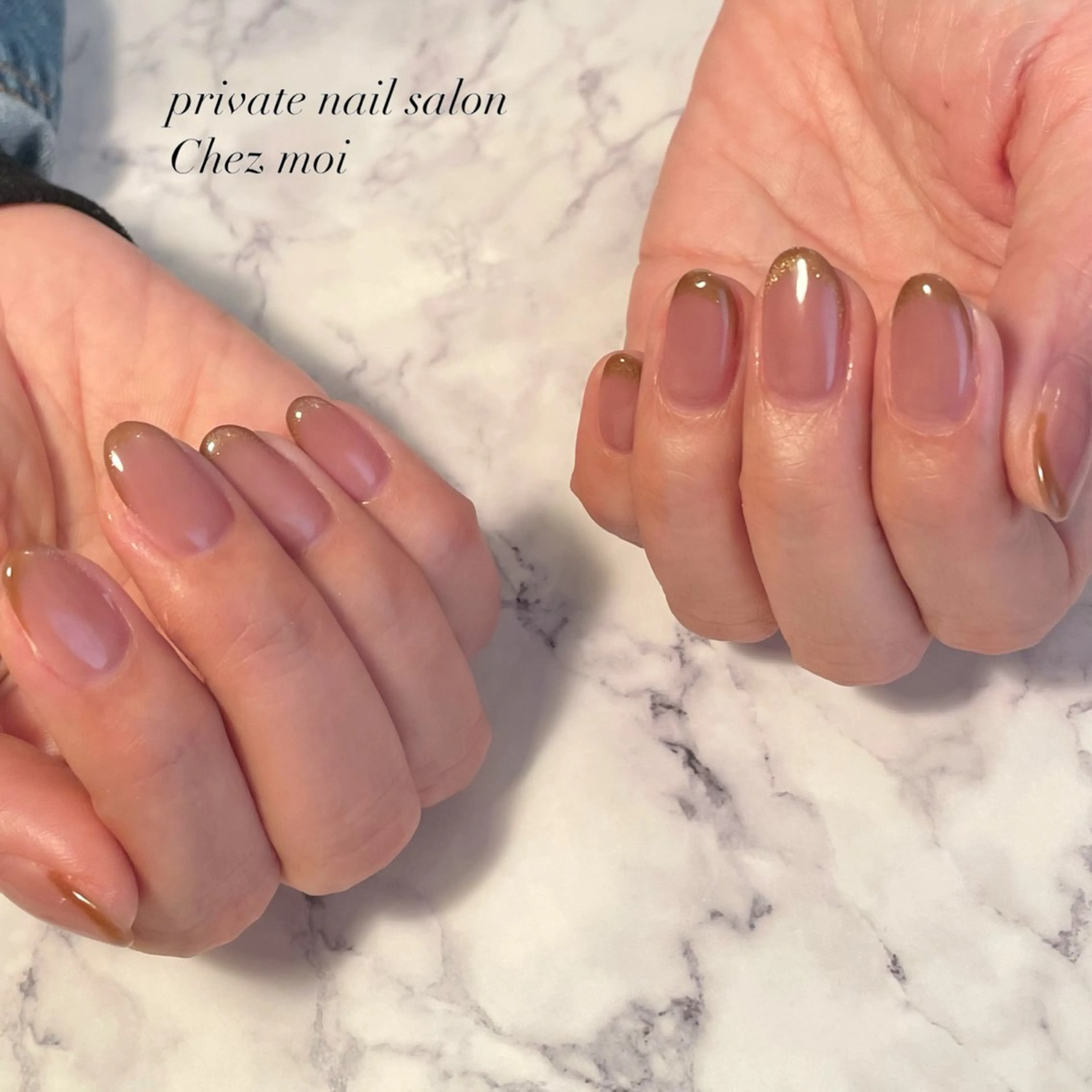 ネイル フレンチネイル マグネットネイル マグネットフレンチ KOMINE TOMOKOのネイルデザイン