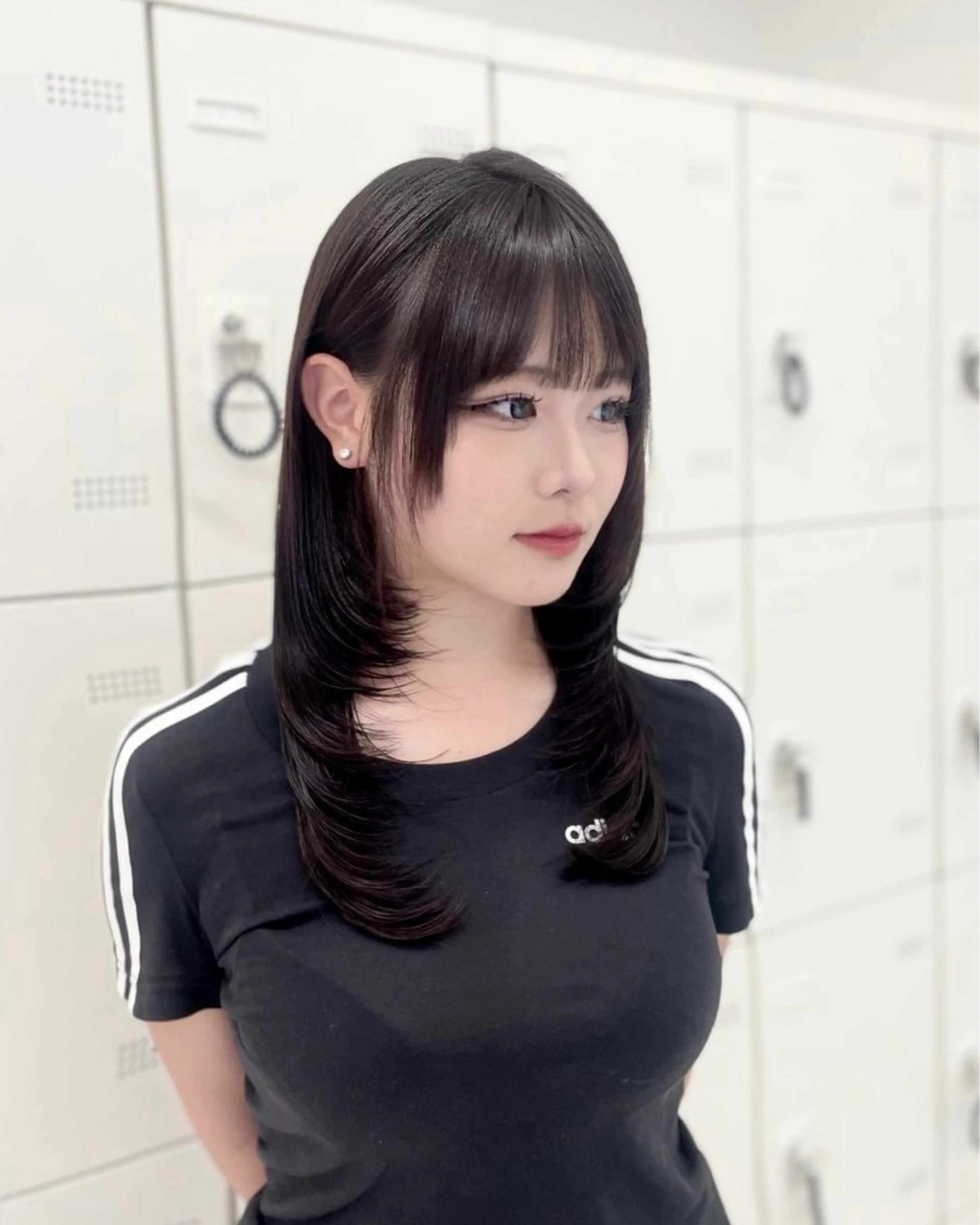 セミロング カラー カット ヘアカラー トリートメント ヘッドスパ 艶モテ・韓国スタイル 🤍りんのヘアスタイル