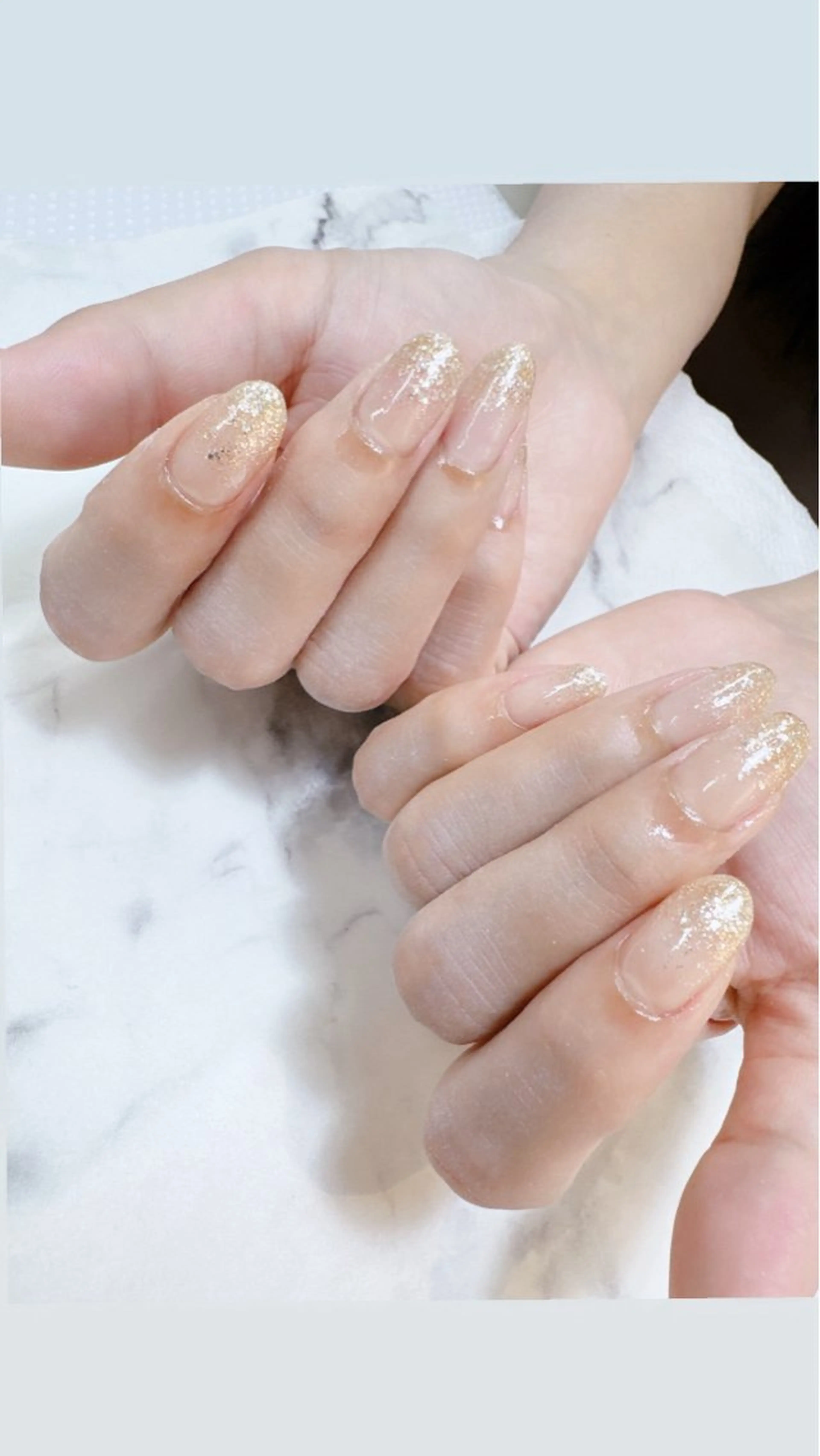 ネイル グラデーション ラメ(グリッター) ラメグラデーション Allure Yuuのネイルデザイン