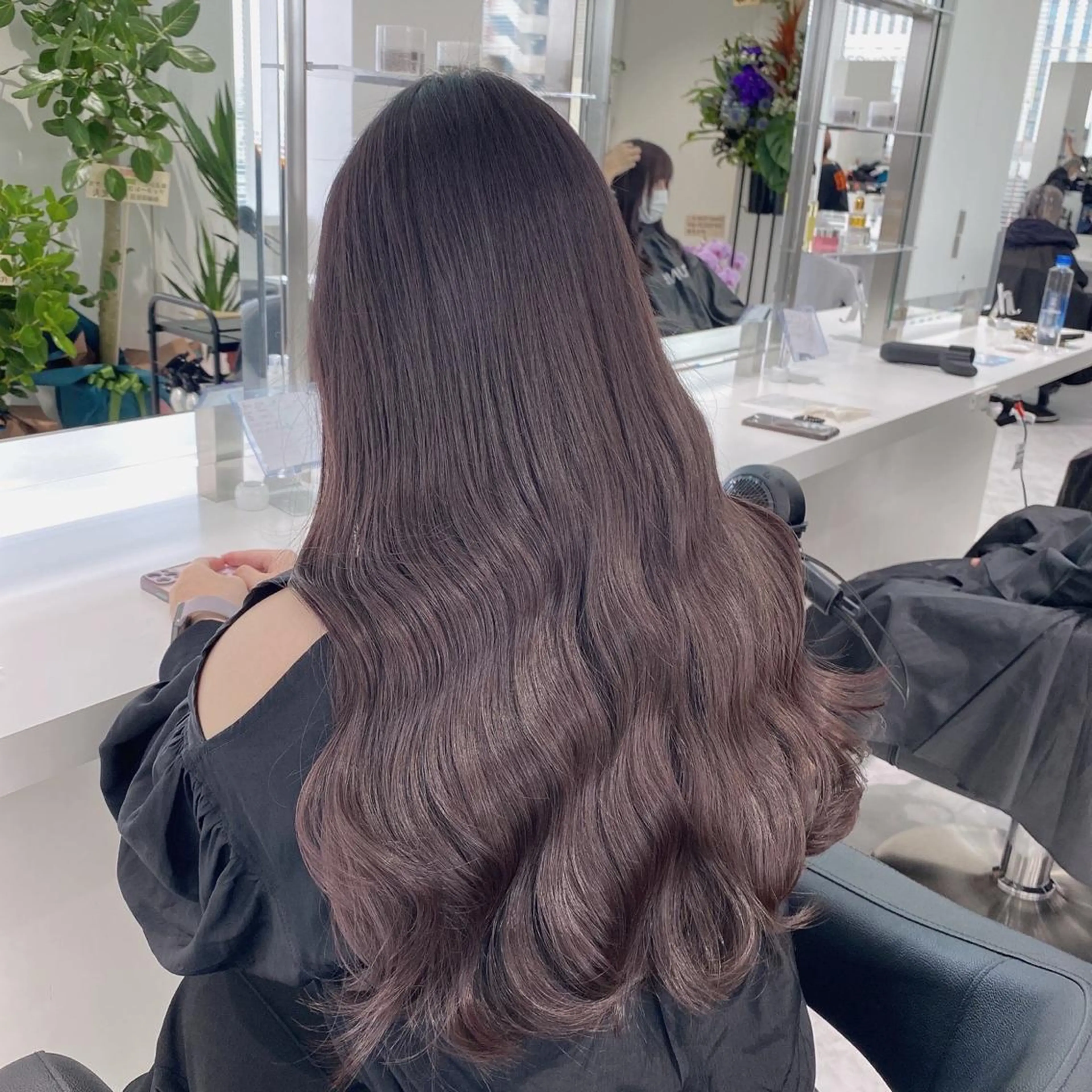 ミディアム カラー カット ヘアカラー トリートメント ヘッドスパ ヘアセット ♡上品韓国髪♡ブラ ウン/SAYATOのヘアスタイル