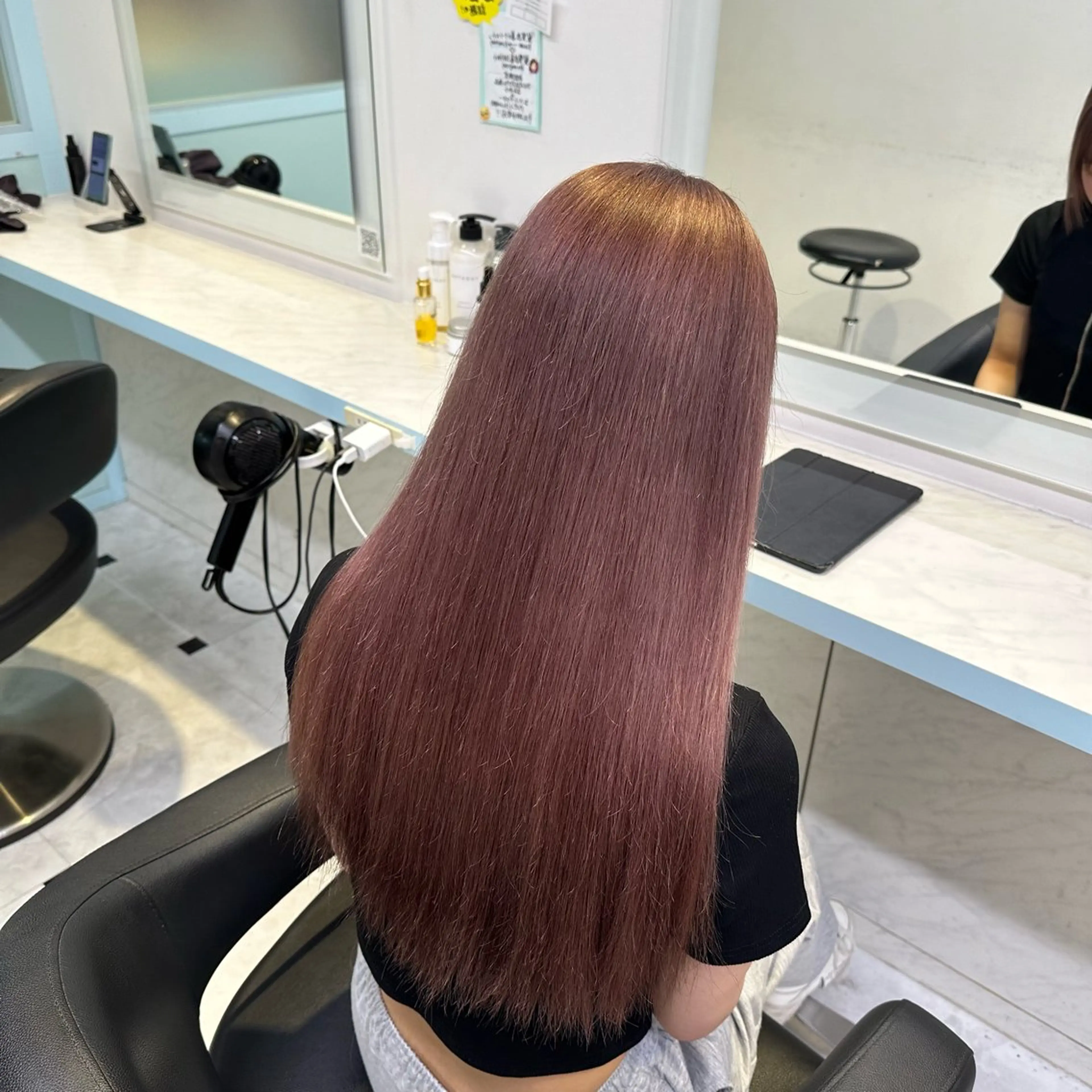 セミロング カラー ヘアカラー トリートメント ヘッドスパ ヘアセット 暖色🩷透明感カラー ♡Maika♡のヘアスタイル