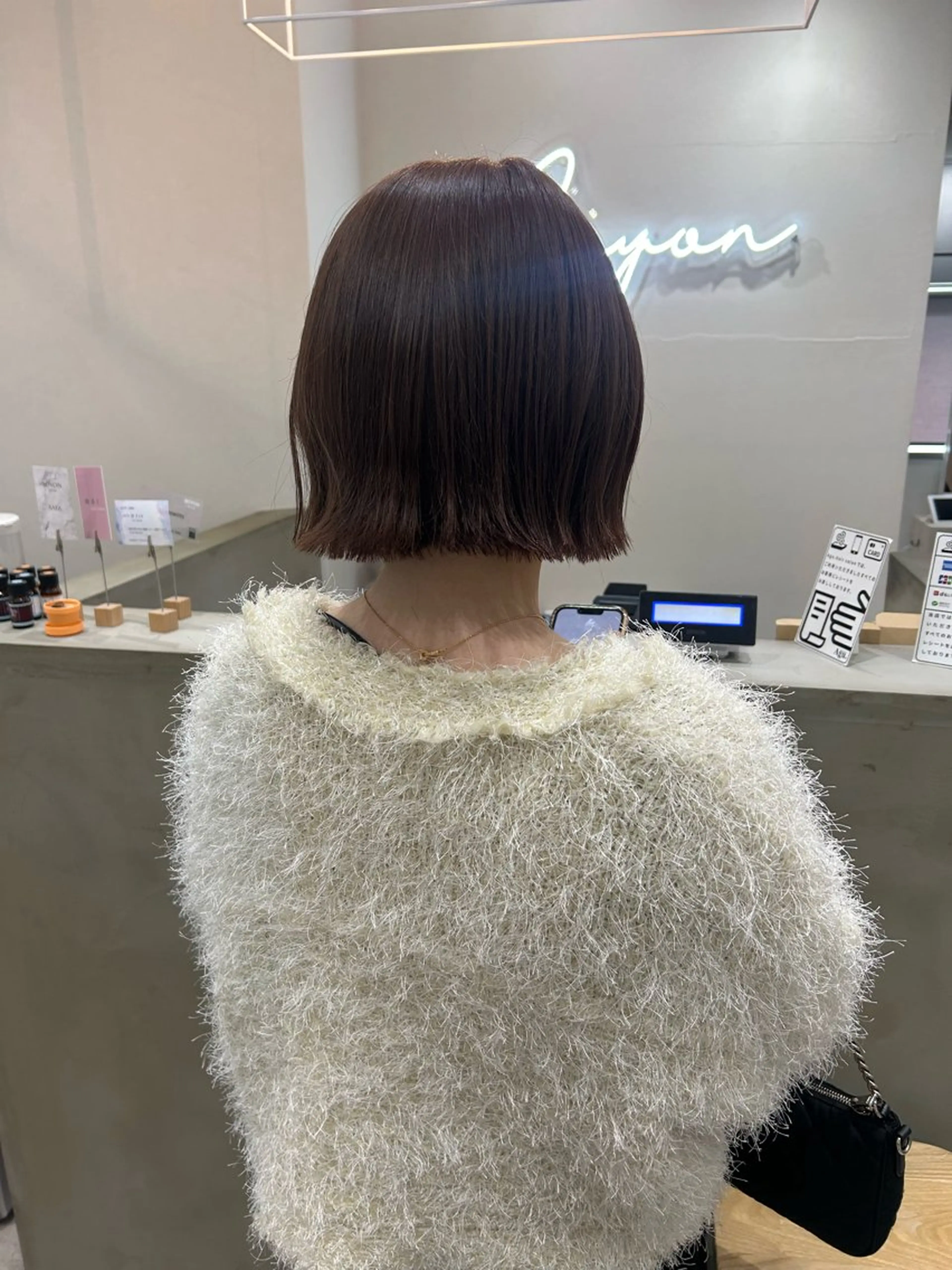 ミディアム カラー ヘアアレンジ ボブ 外ハネヘア カット ヘアカラー ボブ /ニュアンス/ satomi🧸💖のヘアスタイル