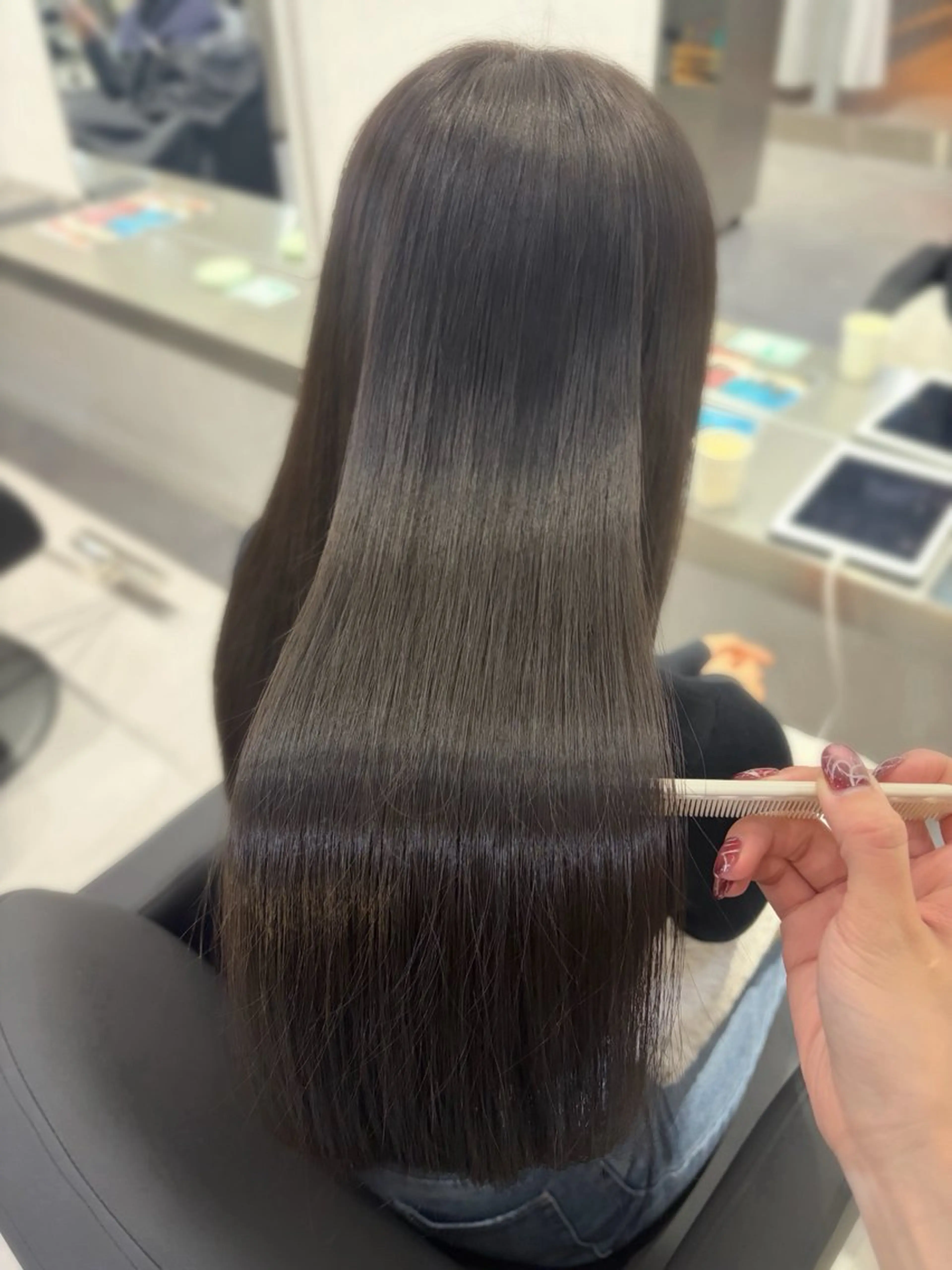 ロング 縮毛矯正 カット 縮毛矯正 🫧縮毛矯正支持率 No.1 ほのか🫧のヘアスタイル