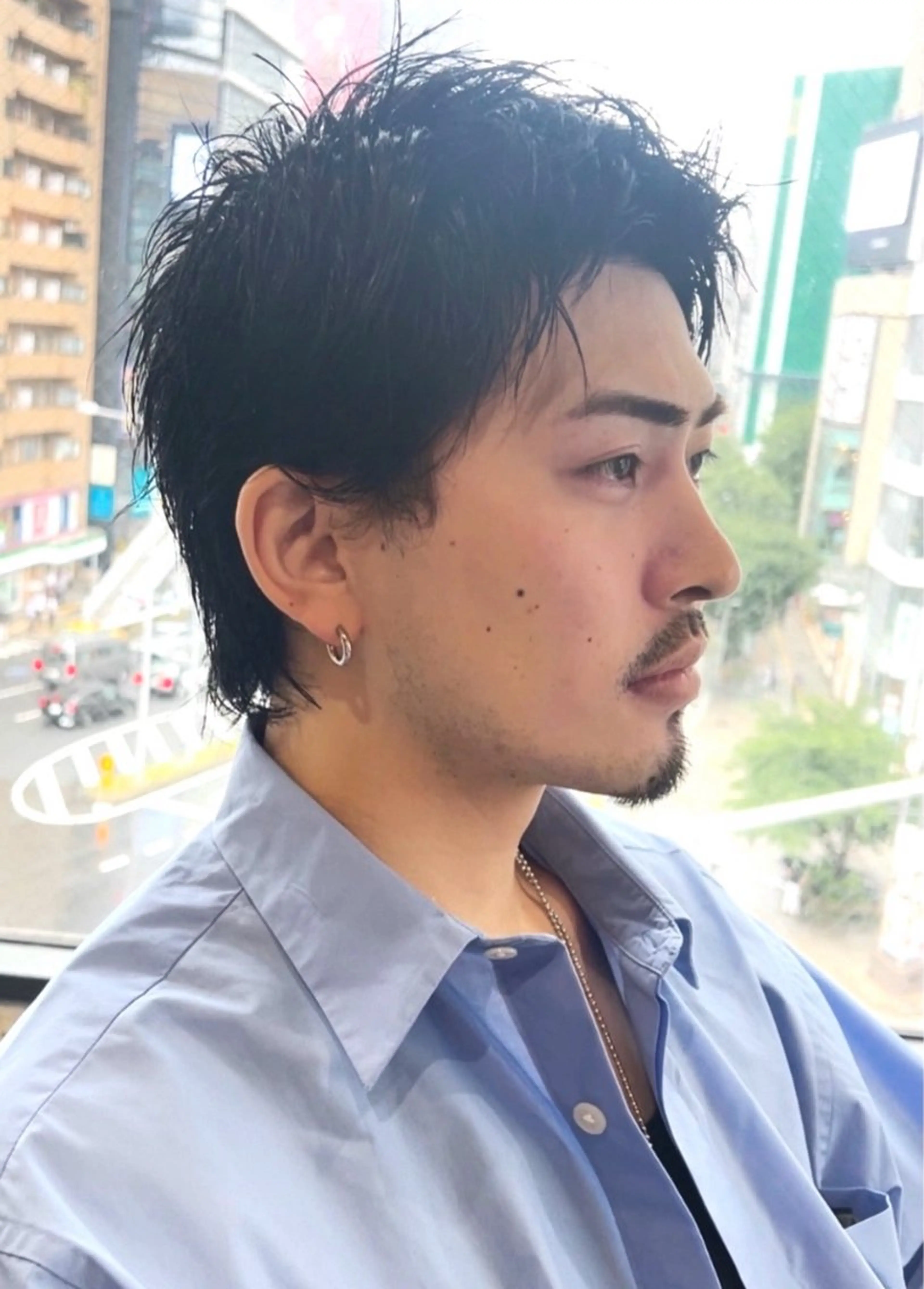 ショート 新宿/韓国レイヤー/ 顔まわり/メンズヘアのヘアスタイル