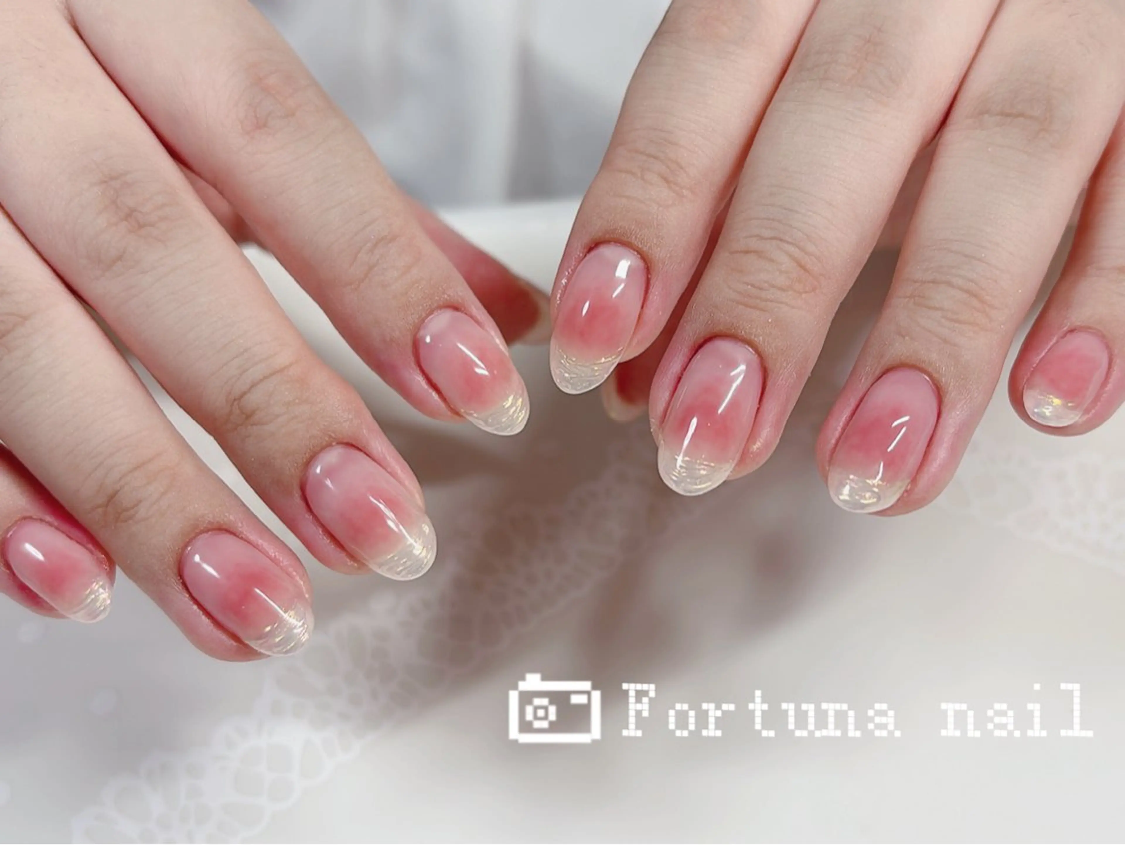 ネイル フレンチネイル ミラーネイル ワンホンネイル Nail •Head スパFortunaのネイルデザイン