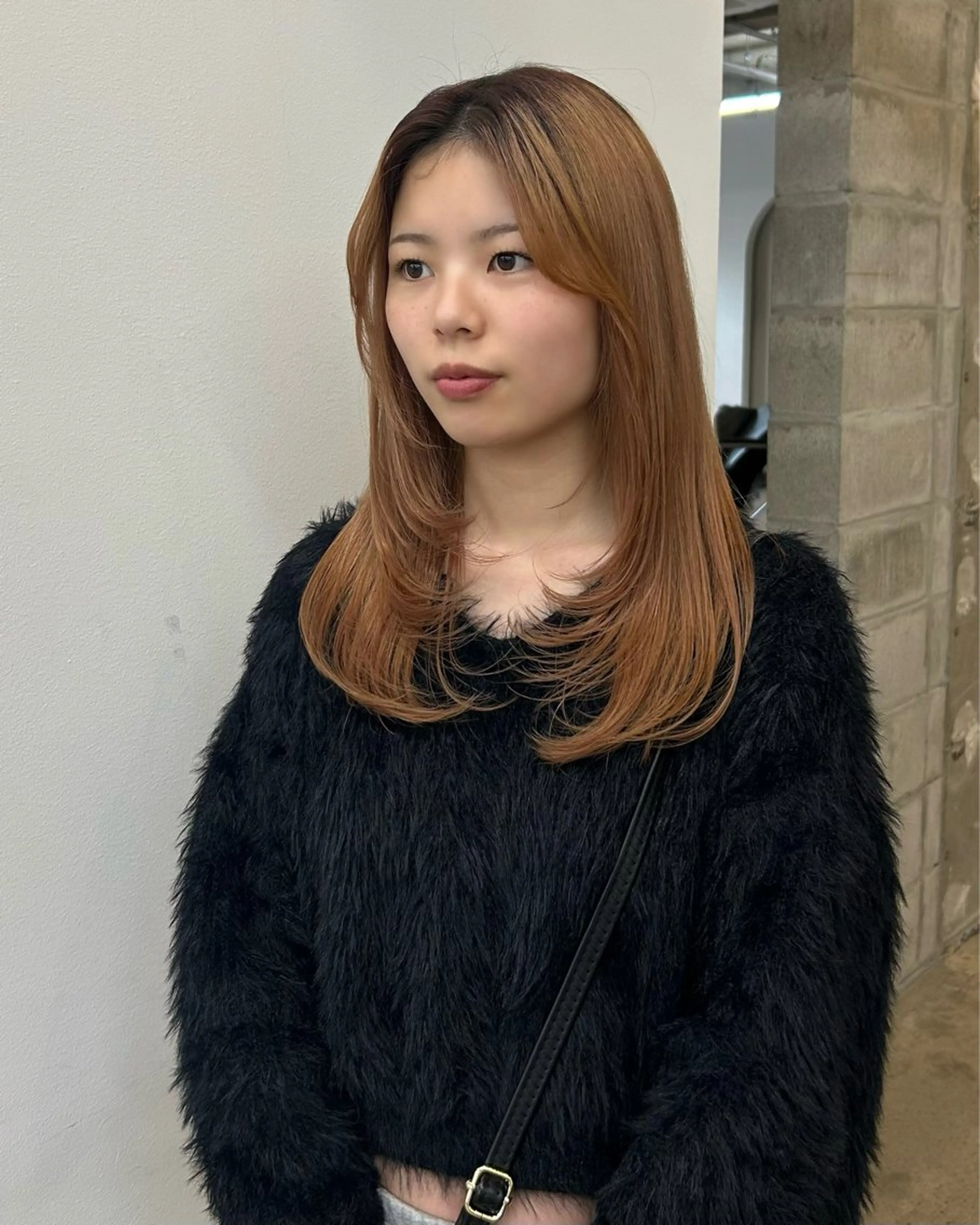 ロング 顔周りカット レイヤーカット マユ/ SYS by fitのヘアスタイル