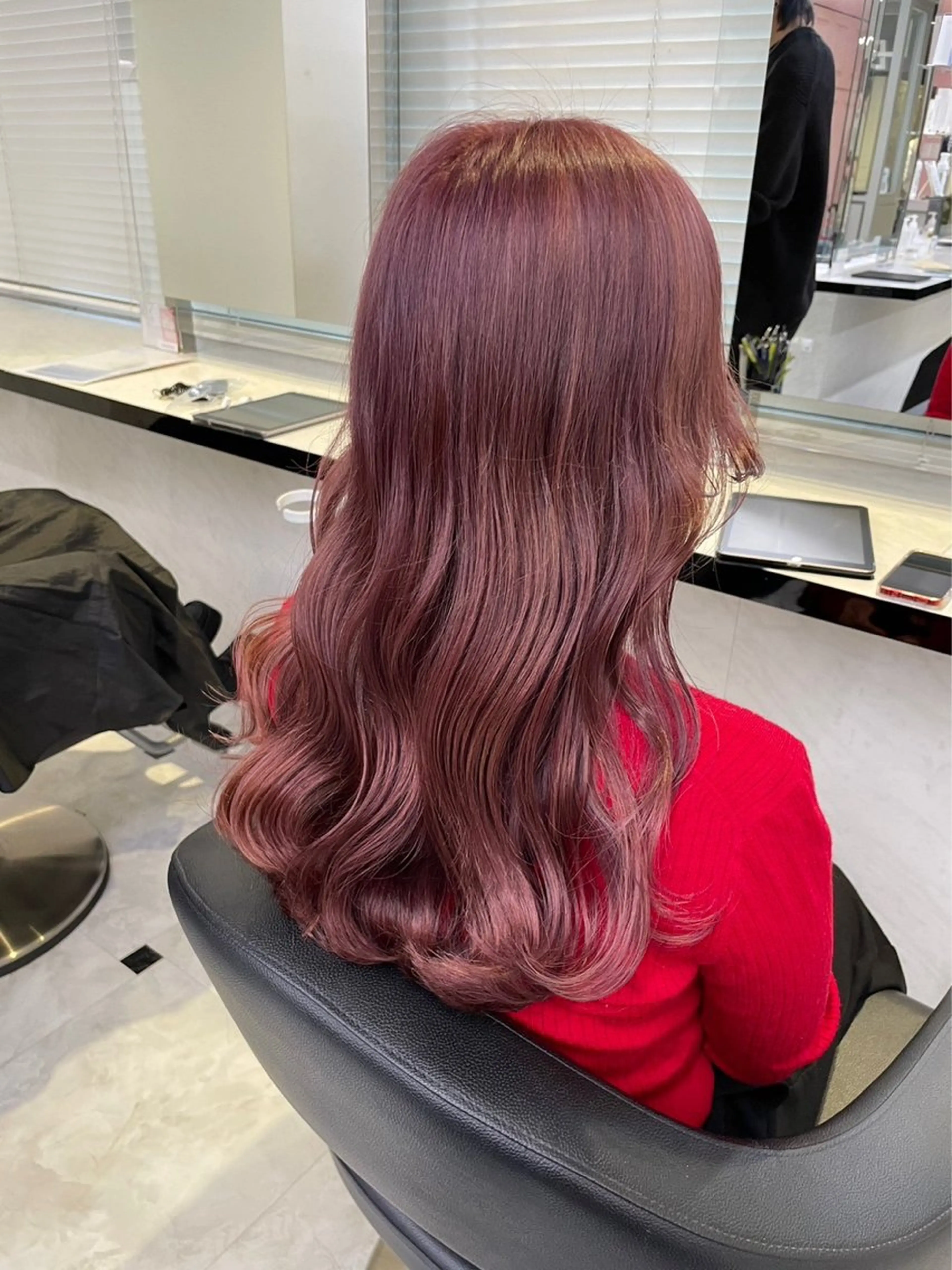ロング カラー レッドカラー 髪質改善 トリートメント ブリーチなし特化 美容師💖SAE💖のヘアスタイル