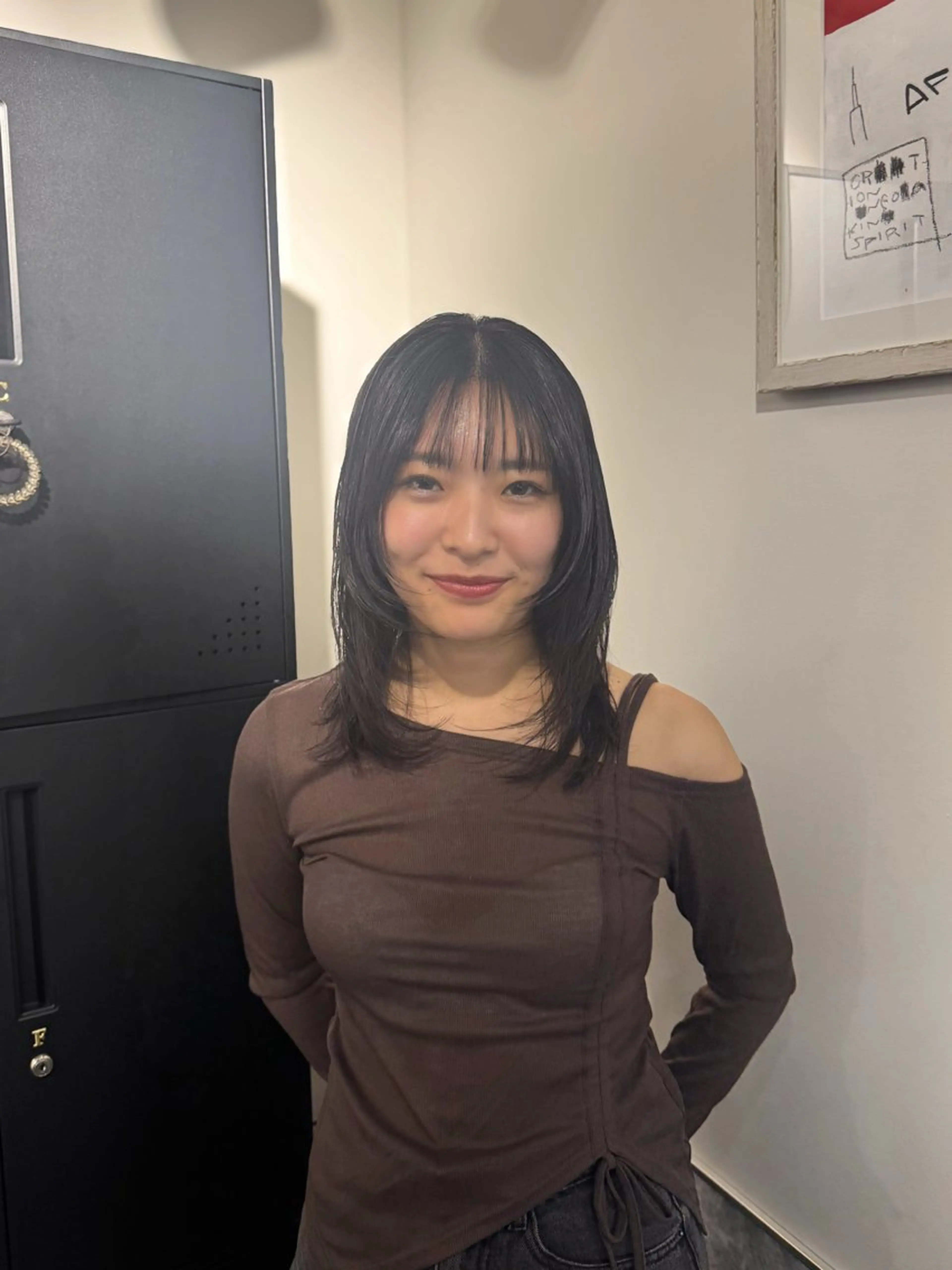 ミディアム パーマ ミディアムレイヤー ハッシュカット レイヤーカット 新宿/ブリーチ /パーマ/戸羽のヘアスタイル