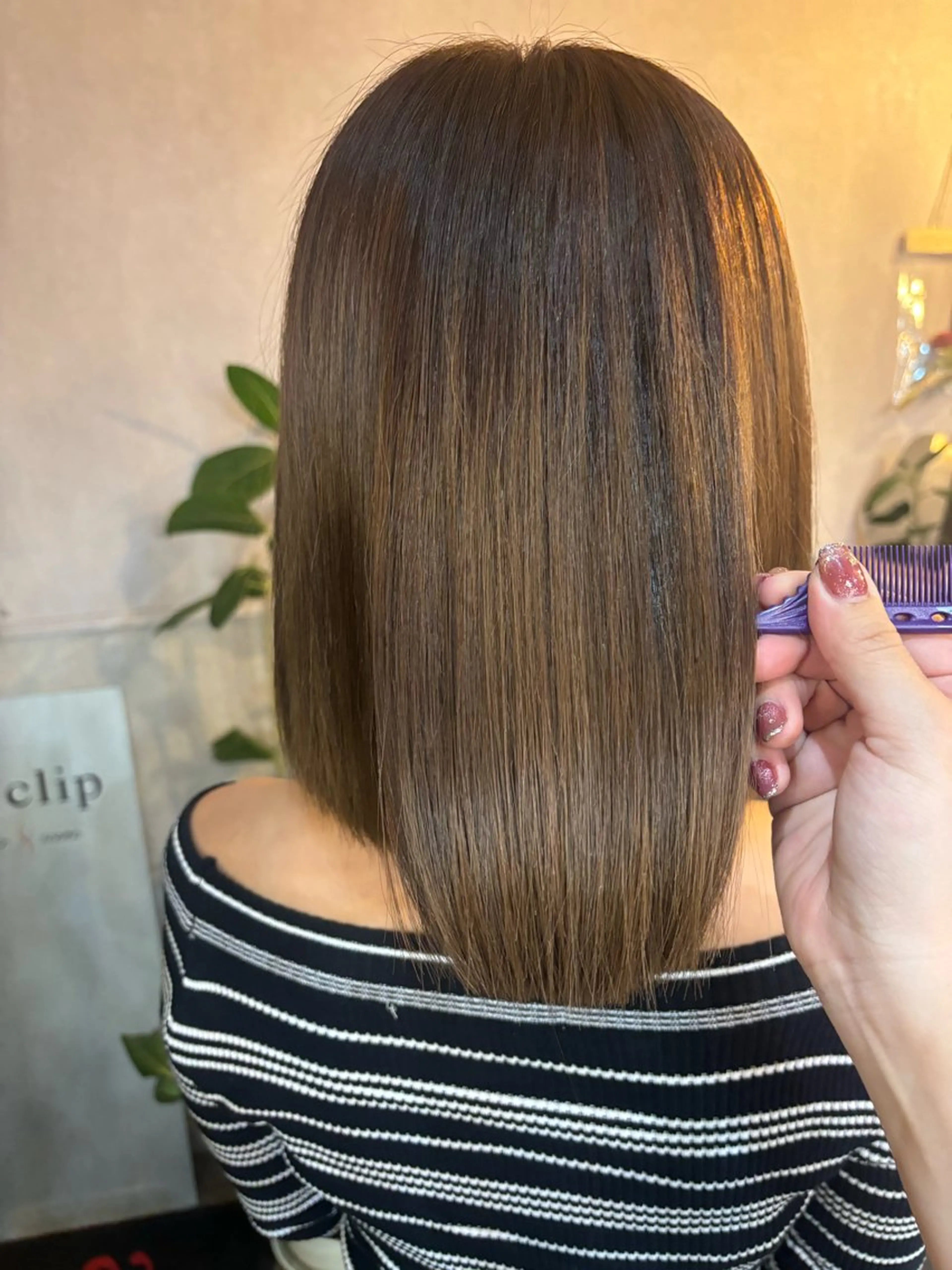 ミディアム トリートメント 💜髪質改善/ 艶カラー/ミナ🩷のヘアスタイル