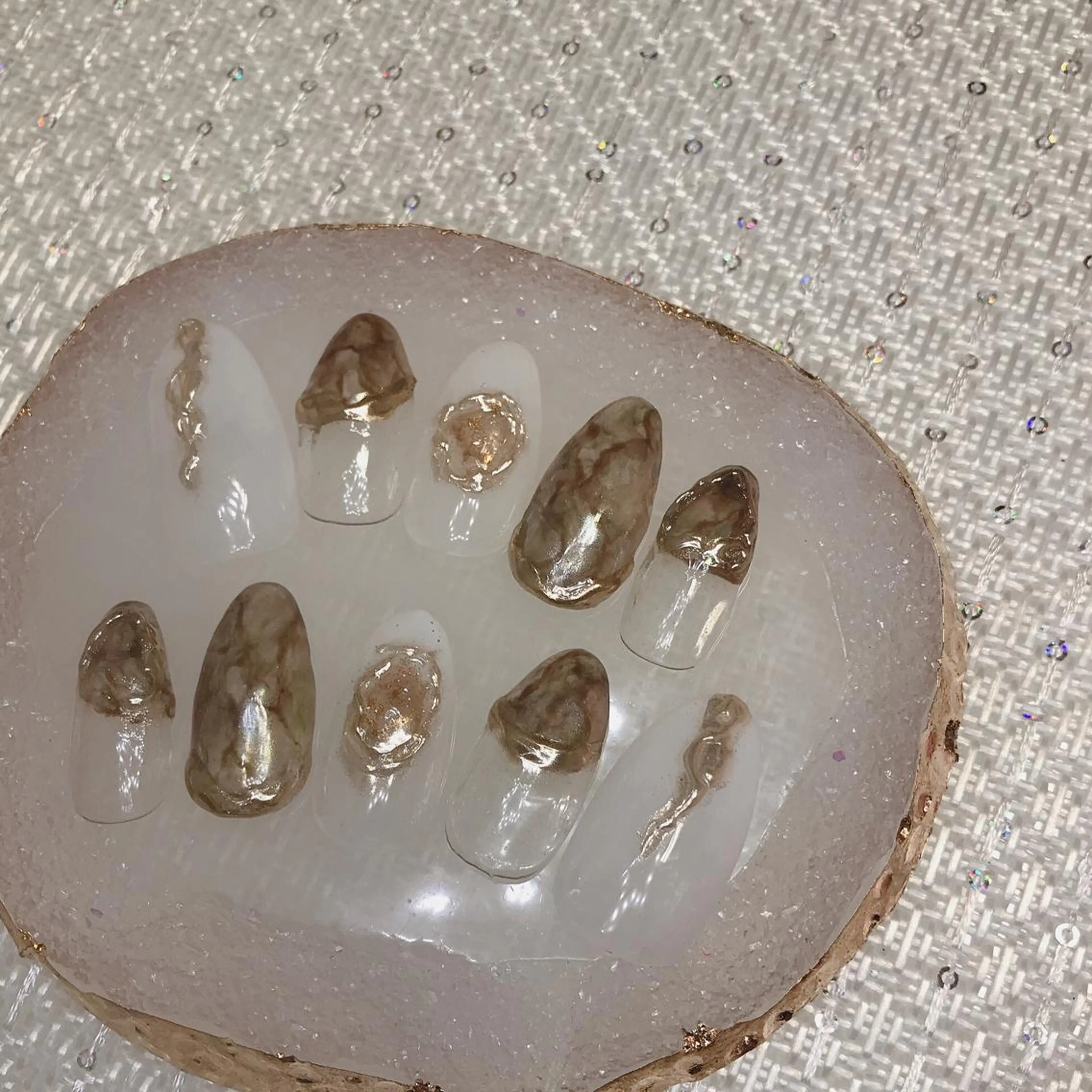 ネイル アートネイル 韓国ネイル 大理石ネイル(マーブル) ミラーネイル ニュアンスネイル ハンドネイル MoonLight MIHOのネイルデザイン