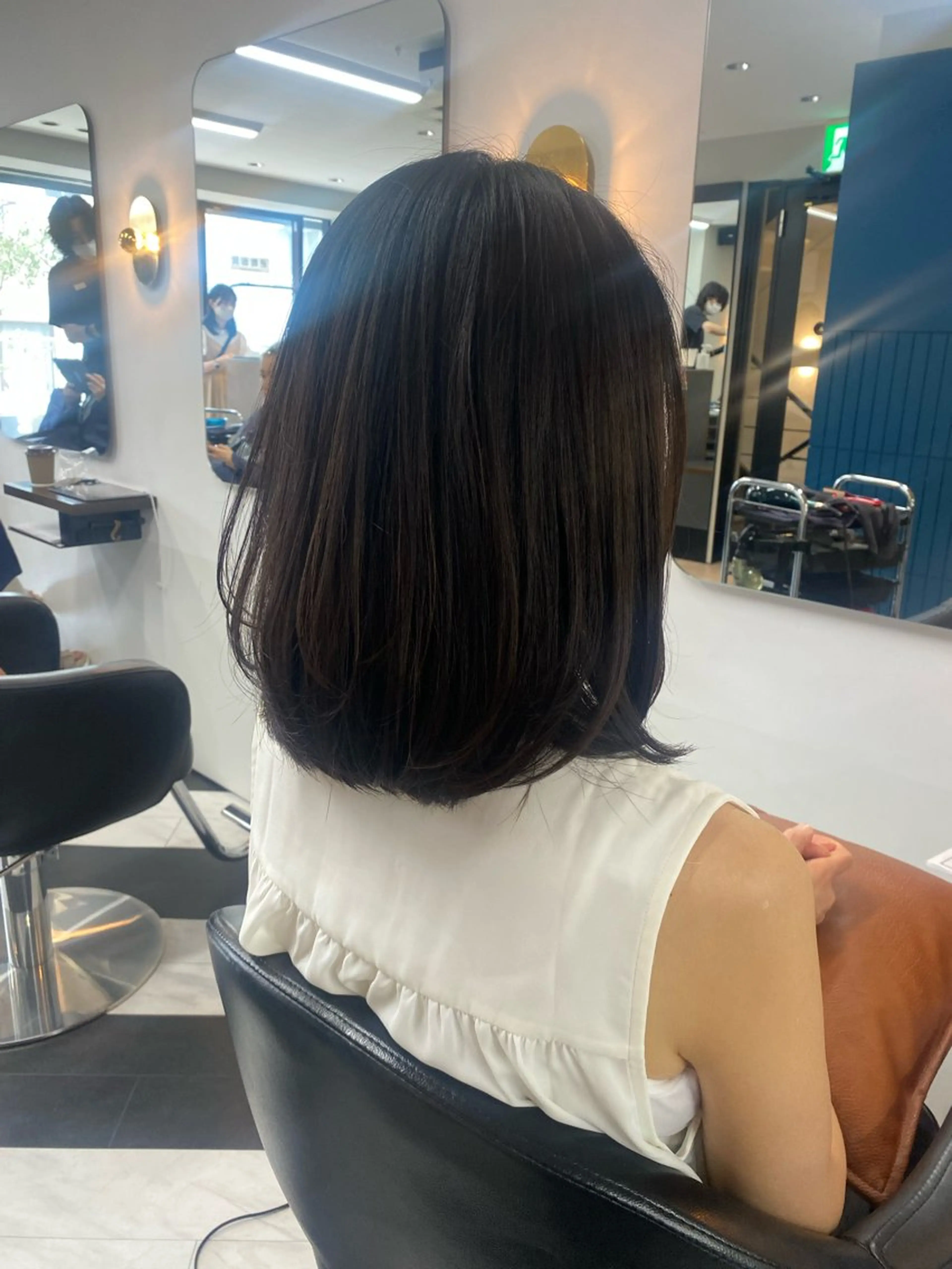 ミディアム カット ヘアカラー トリートメント 🦄艶髪育毛🌟毛髪 診断/セット/駒井のヘアスタイル