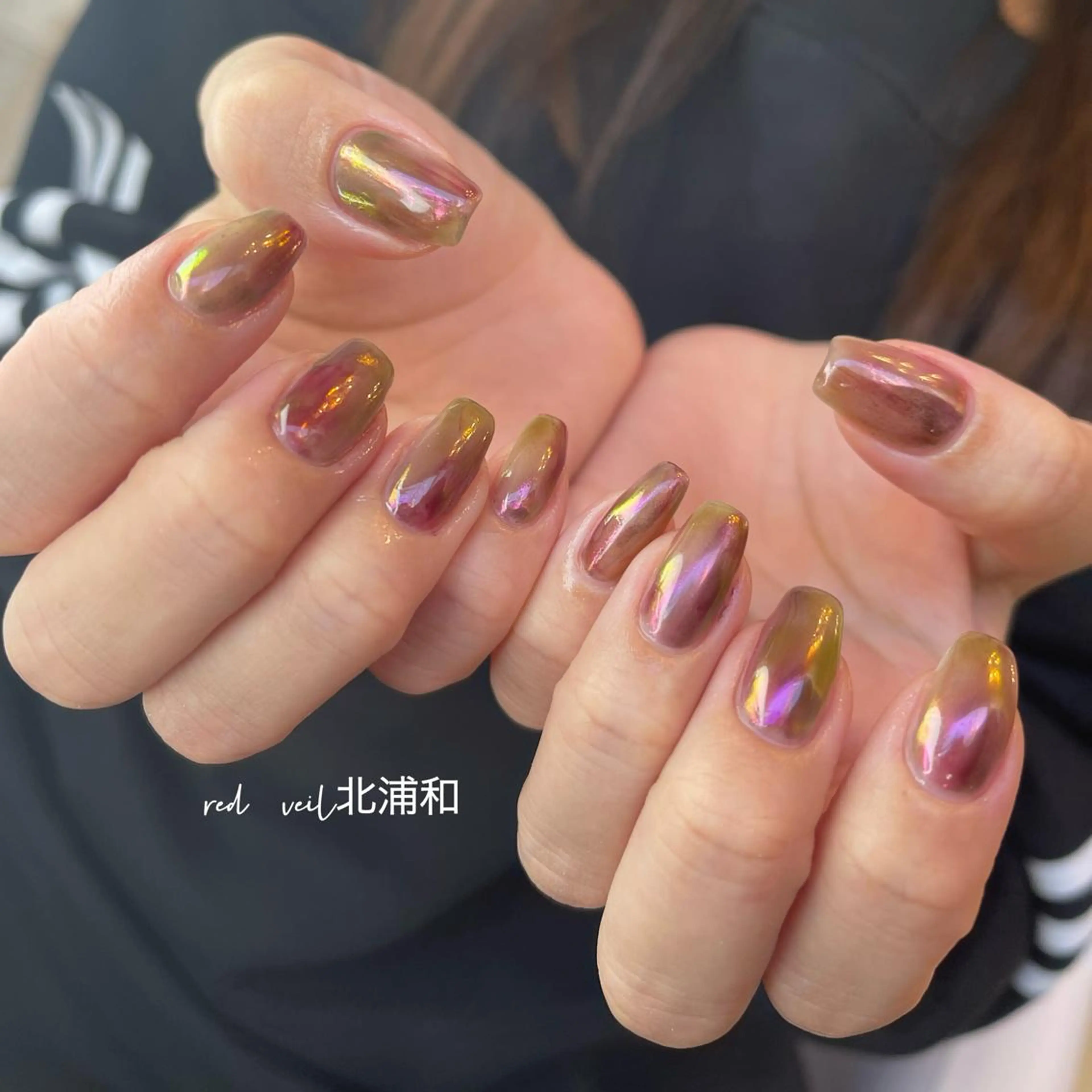 セミロング ネイル 長さ出し専門 nynaのネイルデザイン