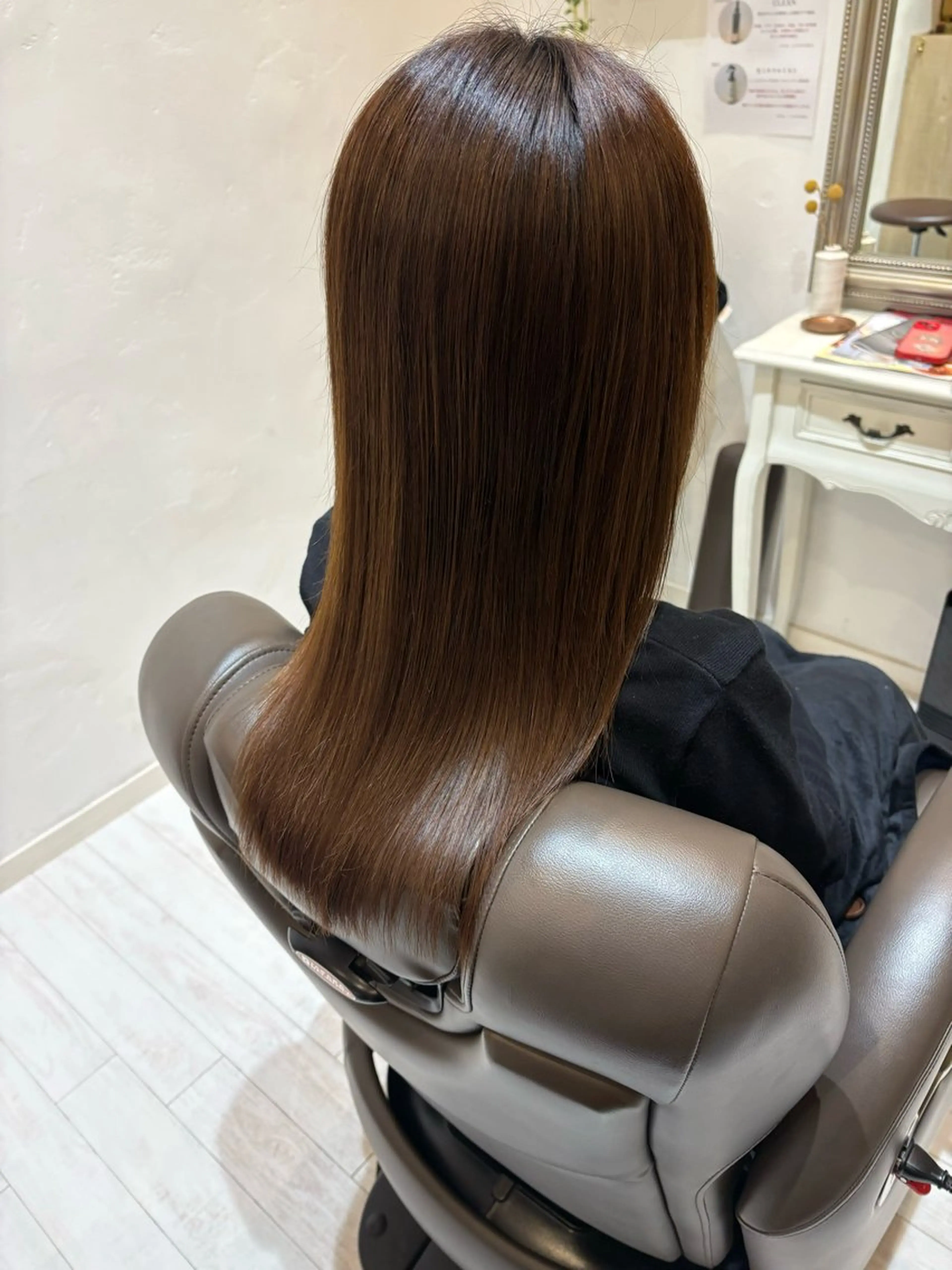 セミロング 髪質改善 縮毛矯正 トリートメント 艶髪/髪質改善‎🤍 原田真心🫧のヘアスタイル