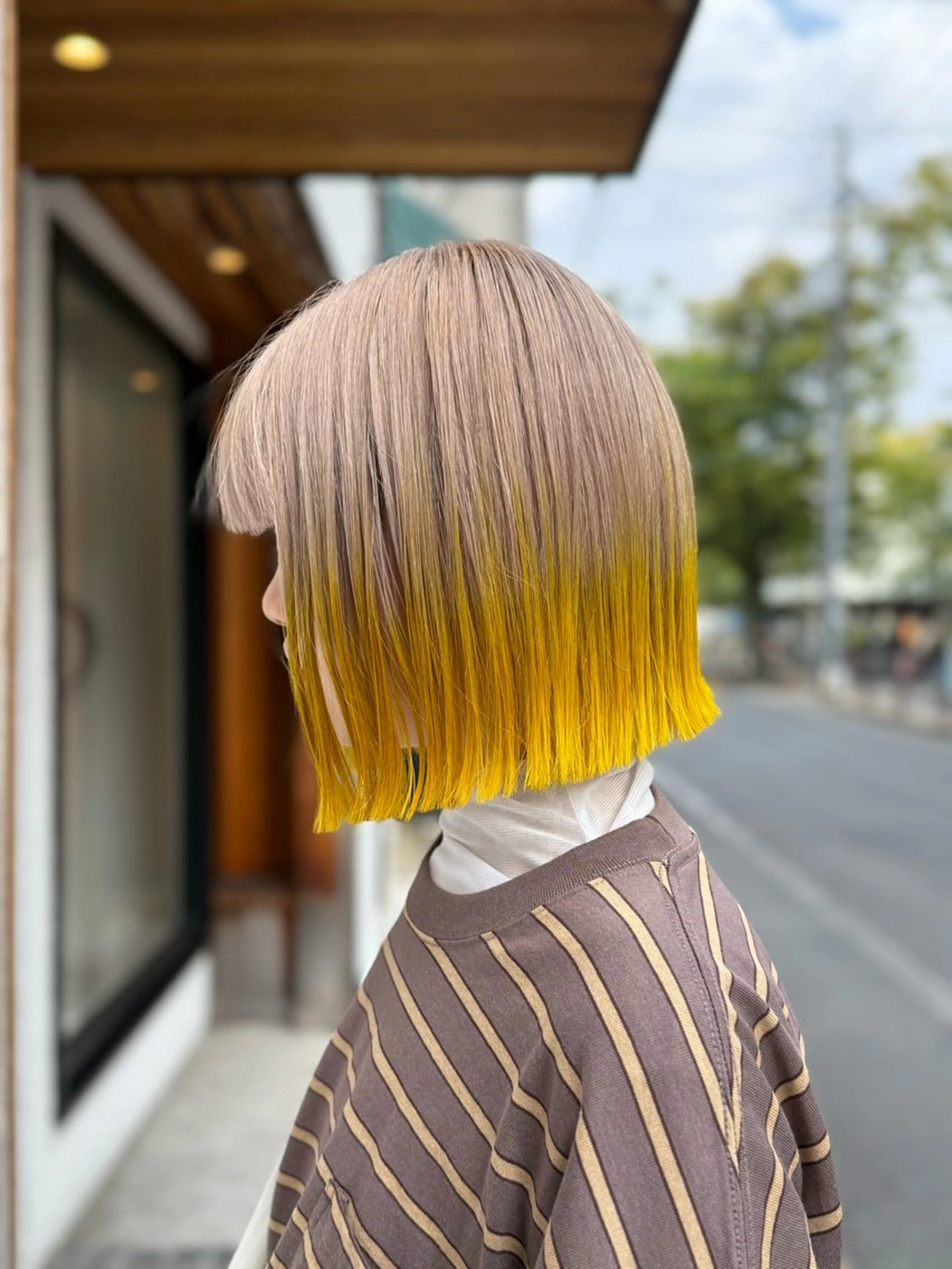 カラー ブリーチカラー よねだまことのヘアスタイル