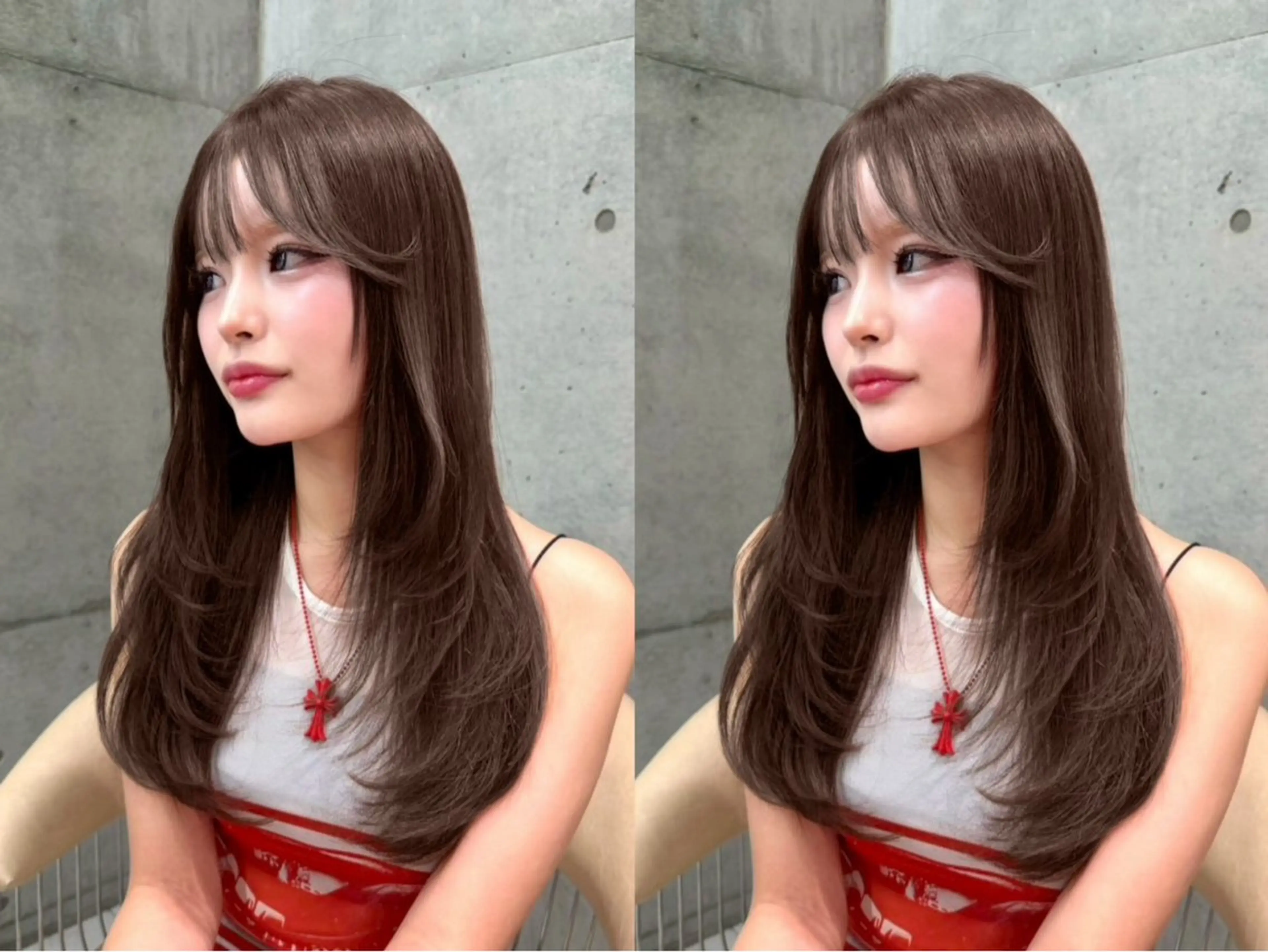 ロング レイヤーカット カット ヘアカラー 🎀透明感カラー shizuka🎀のヘアスタイル