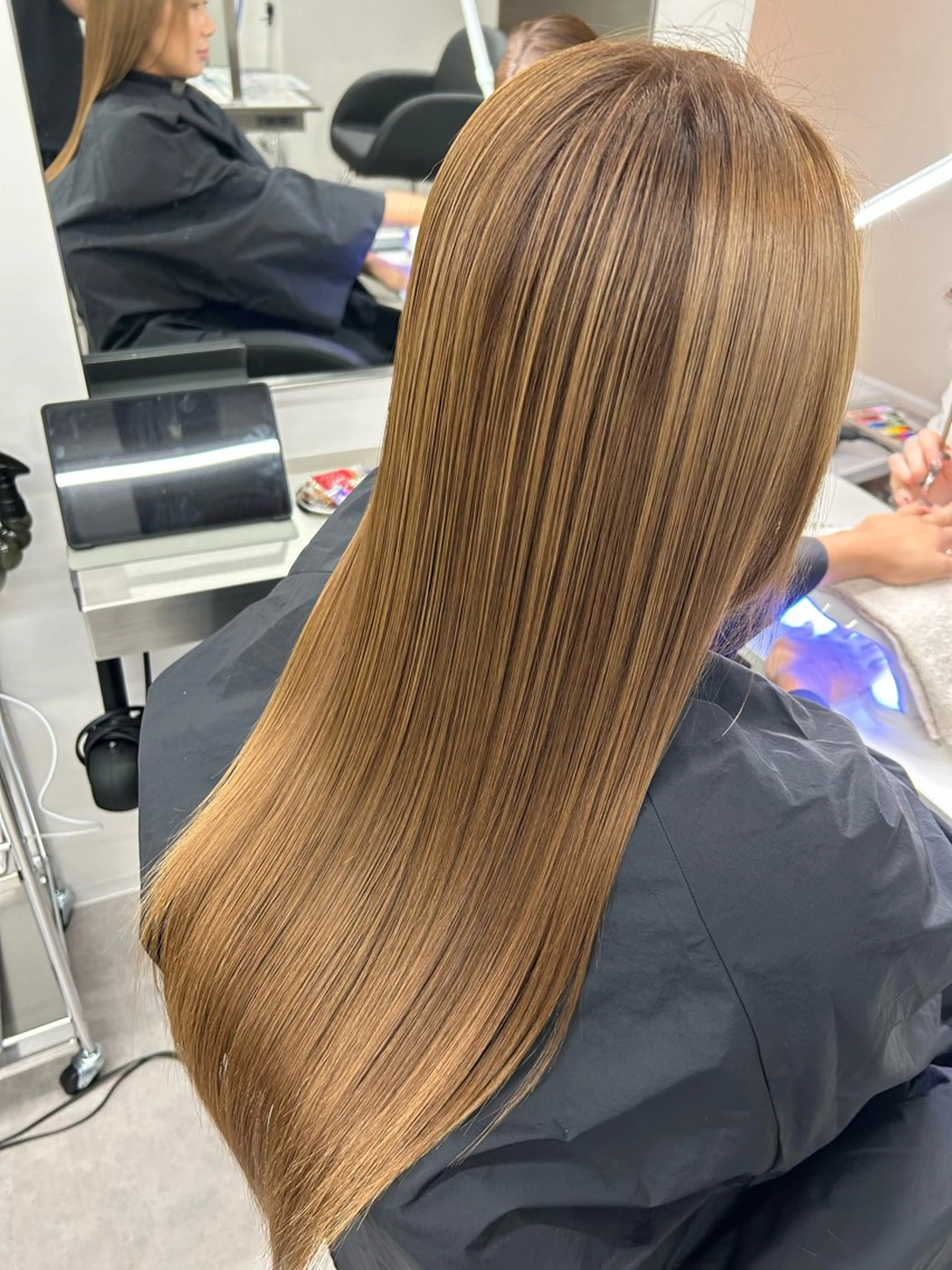 ロング 最高級人毛 100%エクステ茉央のヘアスタイル