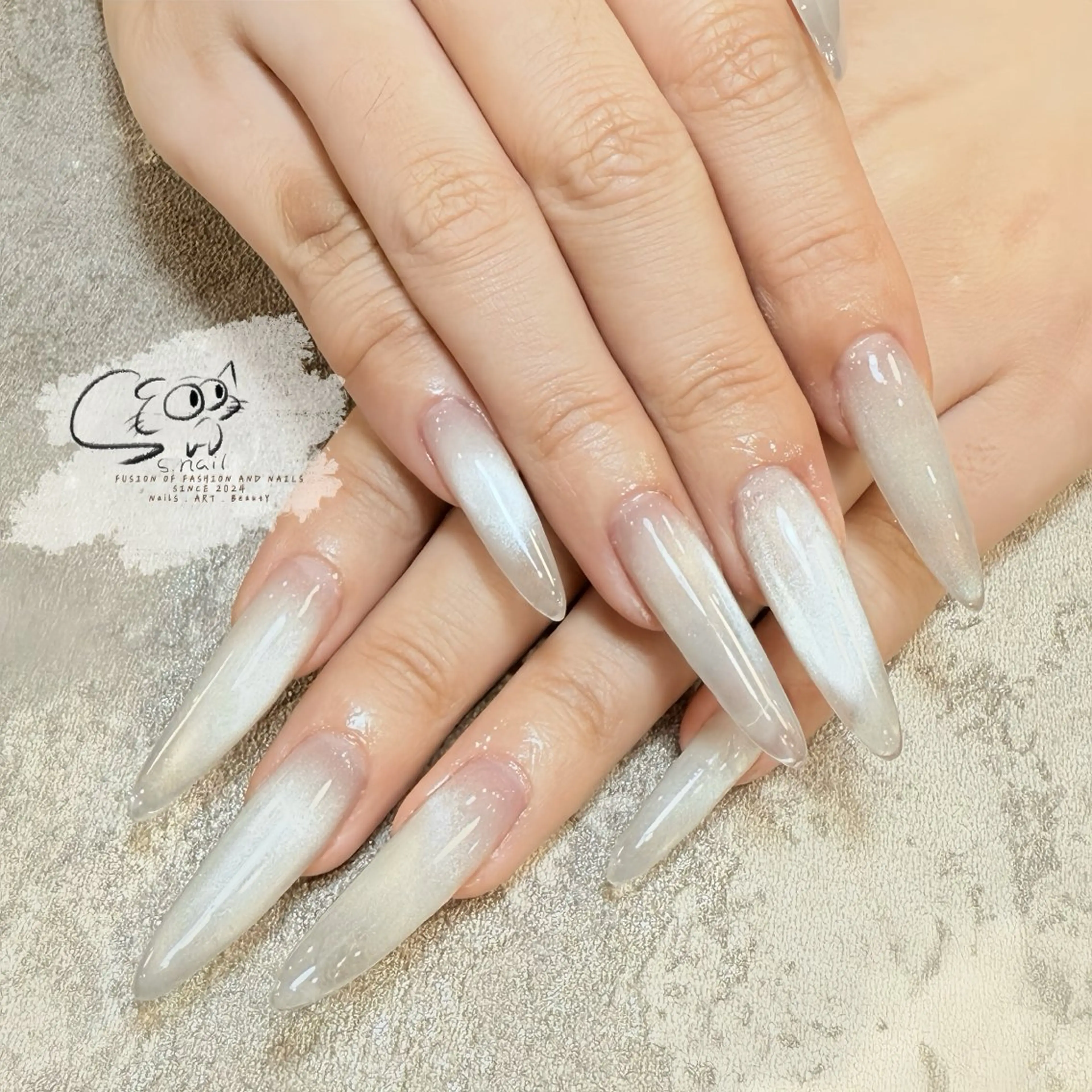ネイル アートネイル チークネイル フレンチネイル グラデーション マグネットネイル S.nail _のネイルデザイン