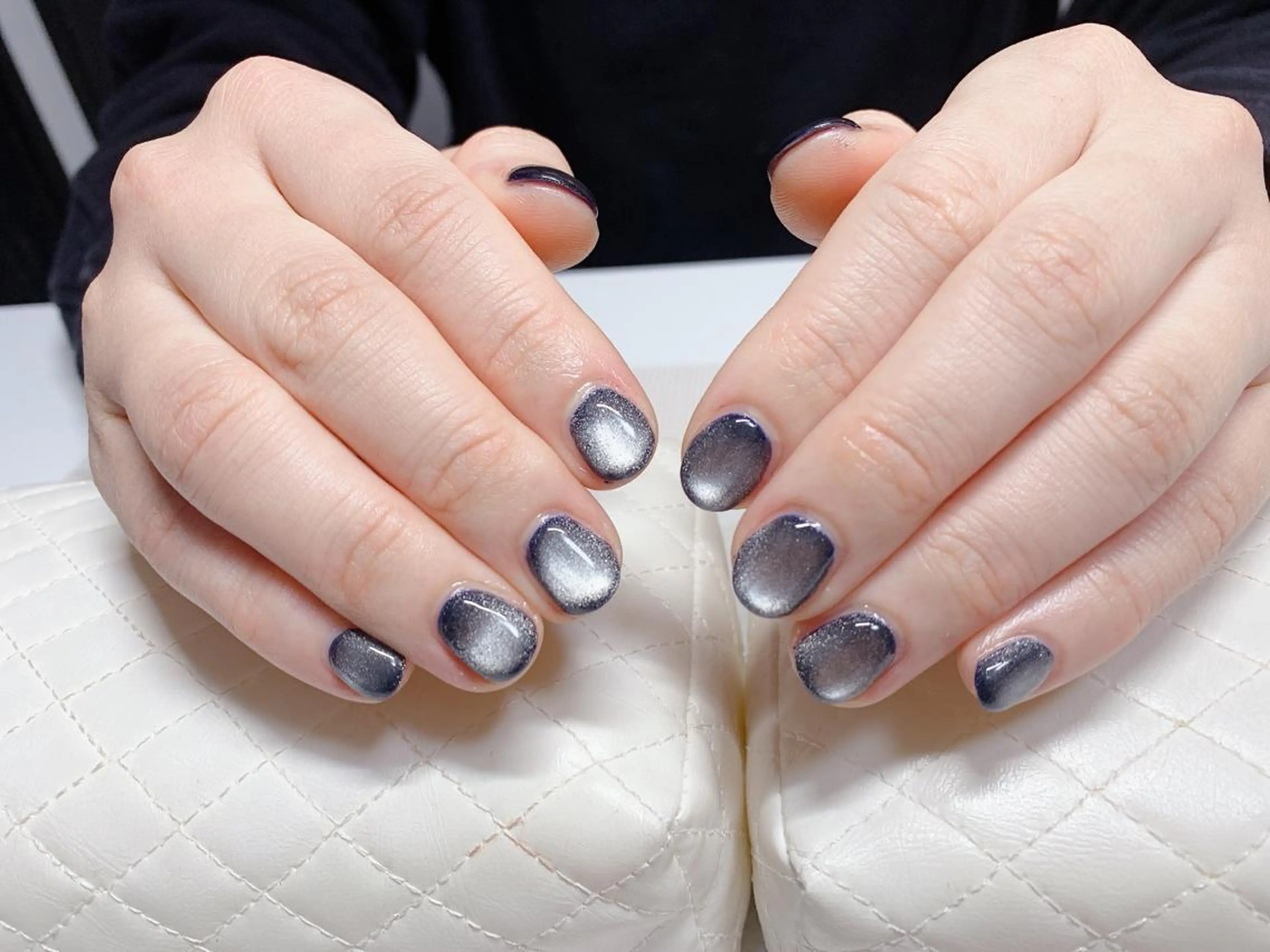 ネイル マグネットネイル シルバー Aliceマツエク ＆ネイル3のマツエク・マツパデザイン