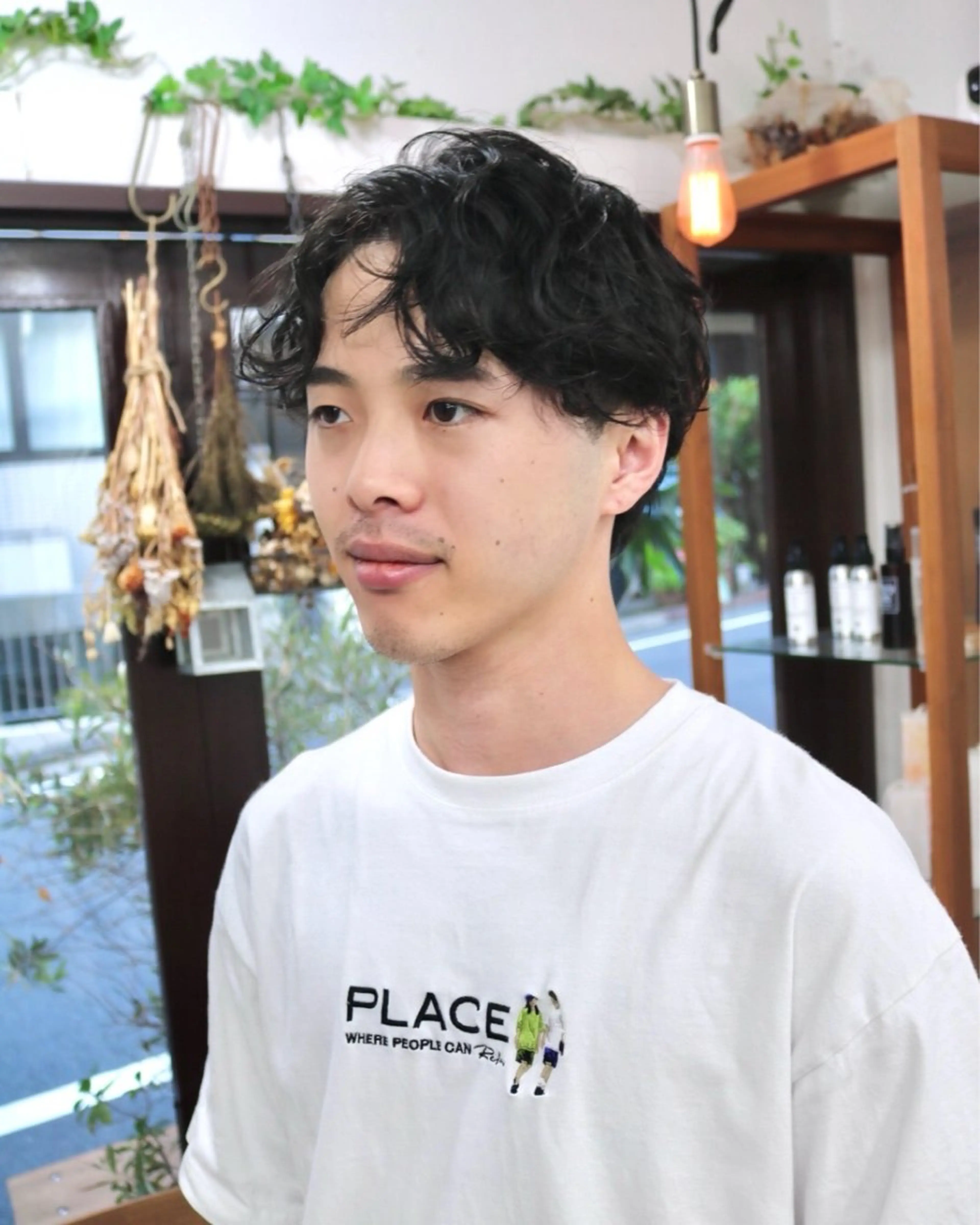 ショート パーマ メンズ カット パーマ トリートメント 木村陸弥 似合わせ 透明感カラー🌿のヘアスタイル