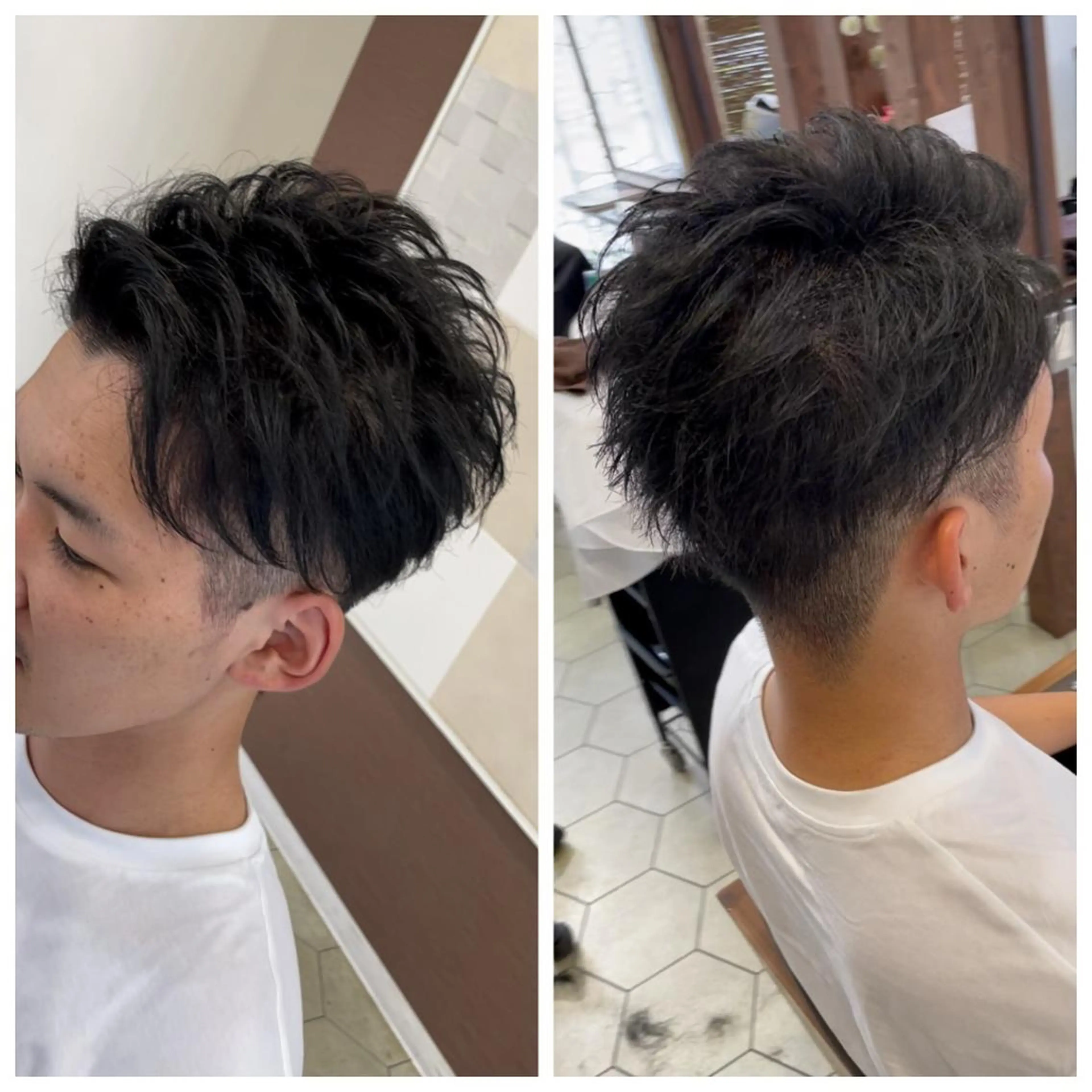 ショート メンズ 刈り上げ カット share salon　SCENA所属・堤太志 メンズパーマ特化のヘアスタイル