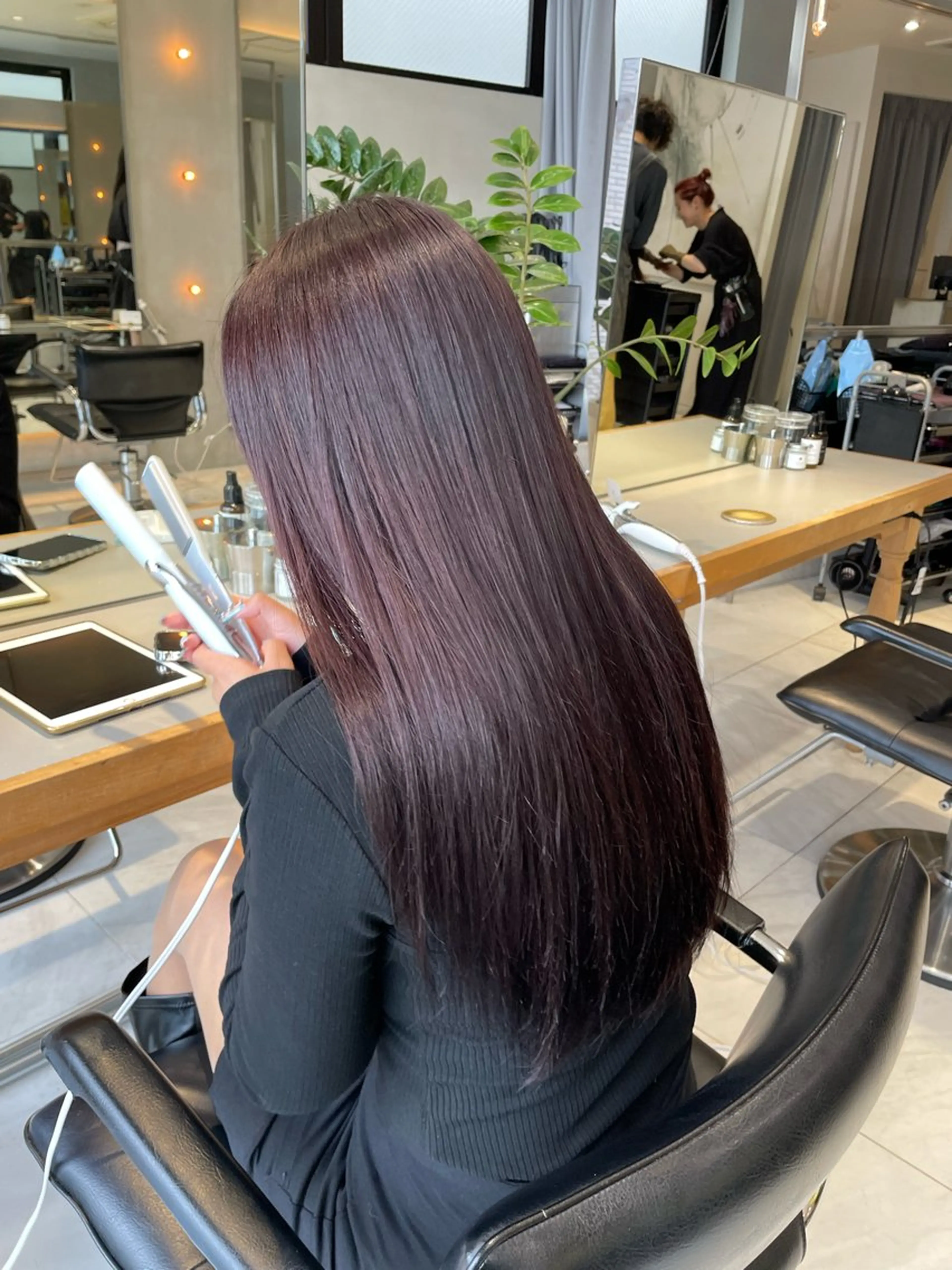 ロング カラー ヘアアレンジ ヘアカラー トリートメント ヘッドスパ ヘアセット 艶髪/レイヤーカット 🐣misakiのヘアスタイル