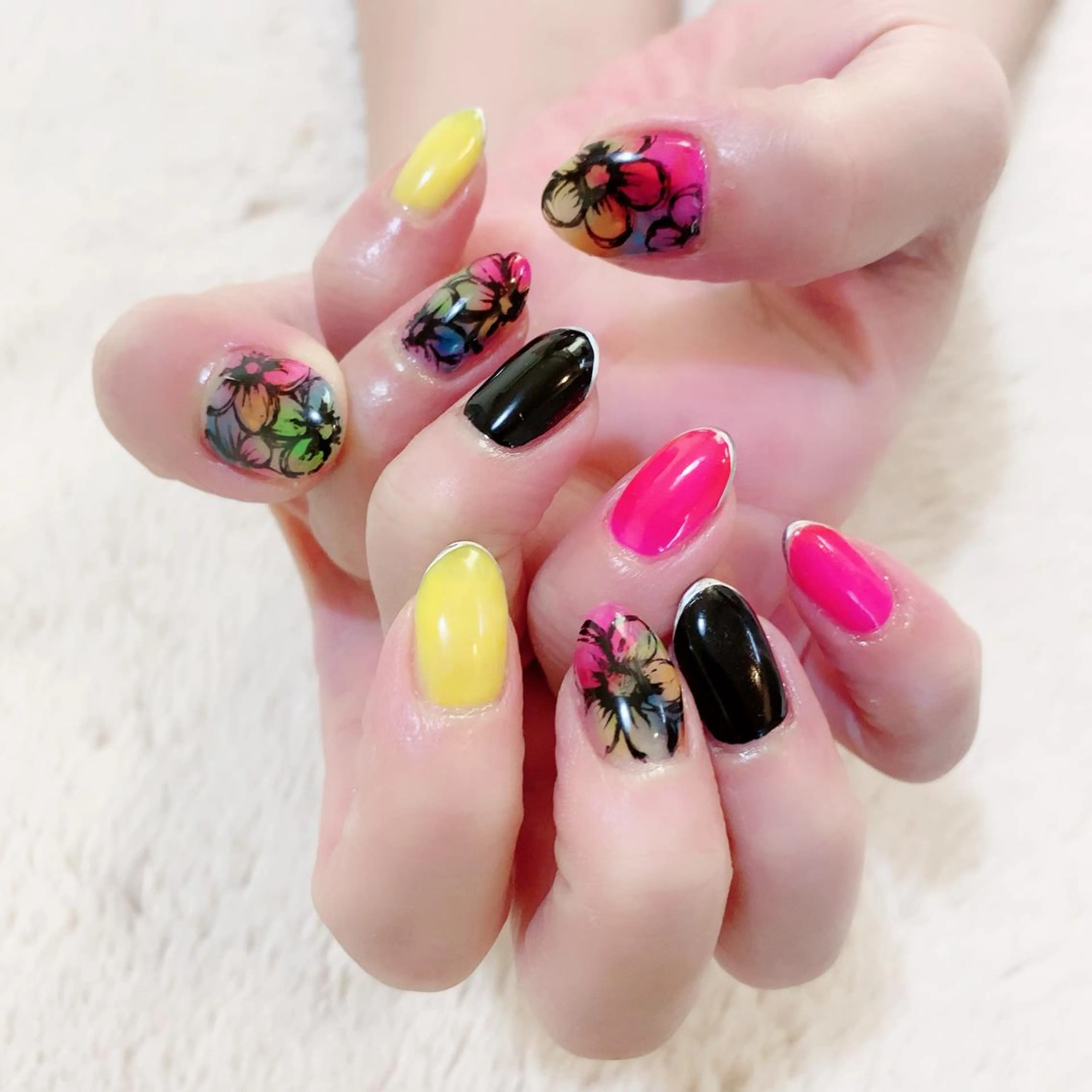 ネイル フラワーネイル YAS 青柳 安代のネイルデザイン