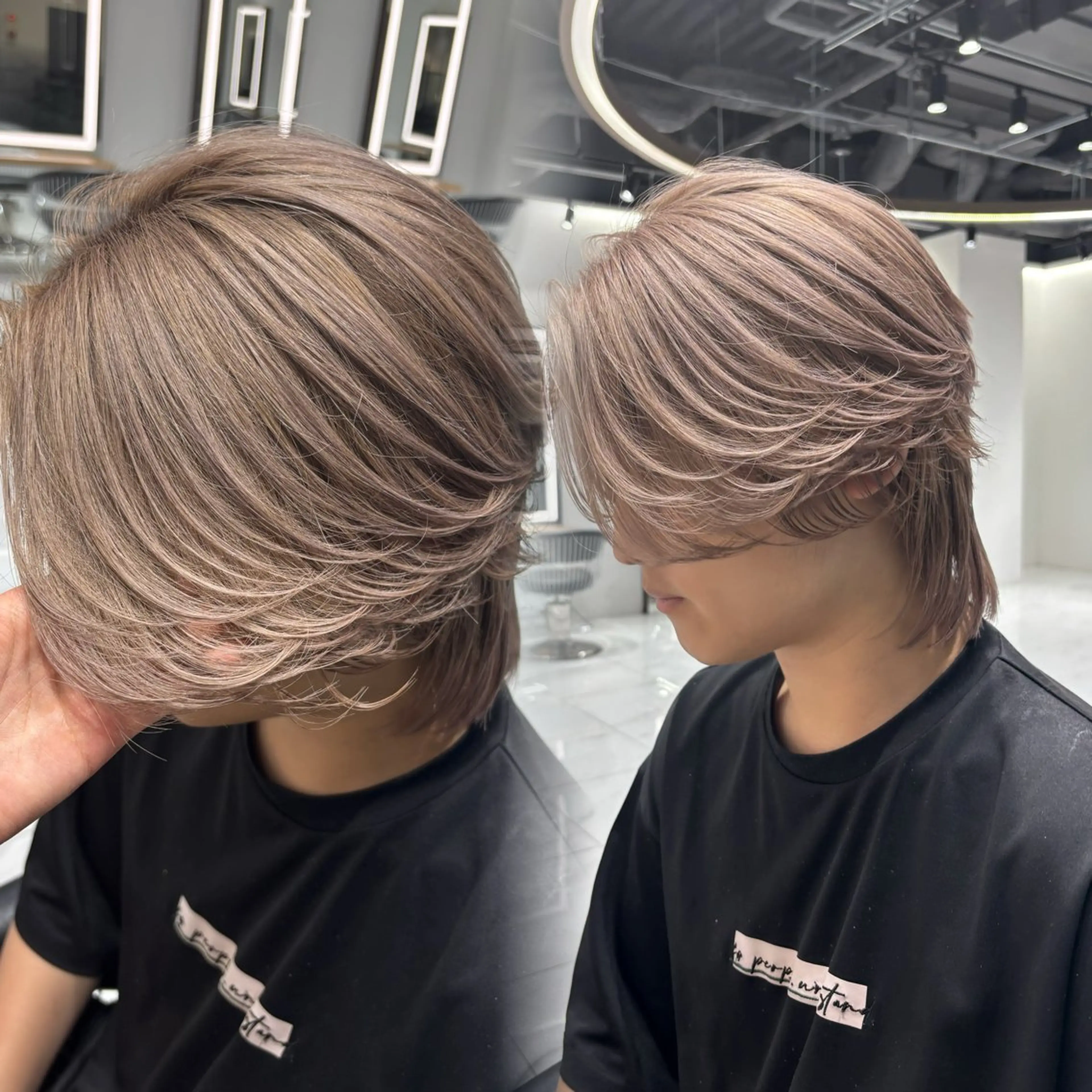カラー メンズ メンズブリーチ センターパート ブリーチ 菅野 心悠/メンズヘアのヘアスタイル
