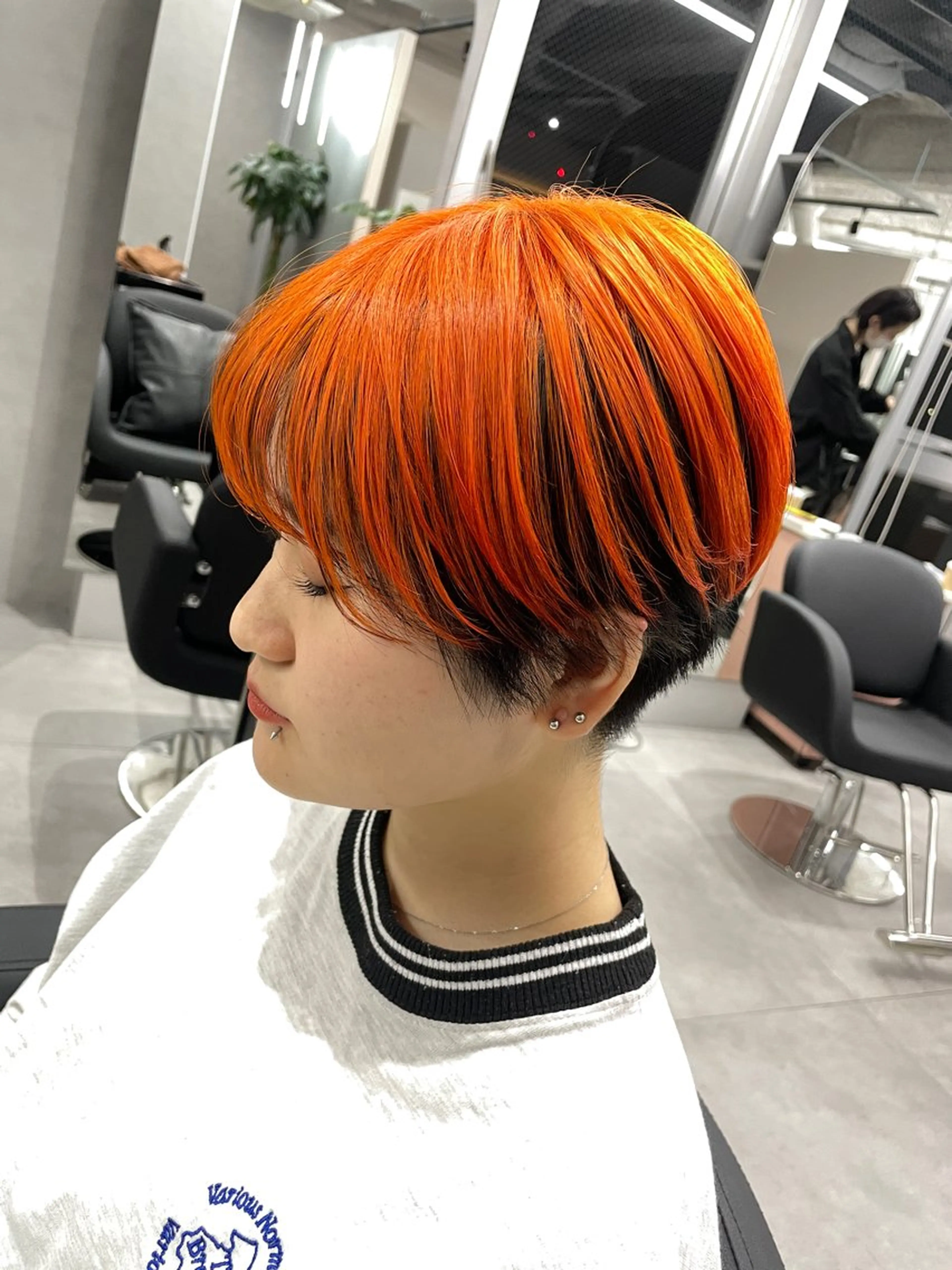 ショート カラー オレンジ 吉留愛加/ 似合わせ/心斎橋のヘアスタイル